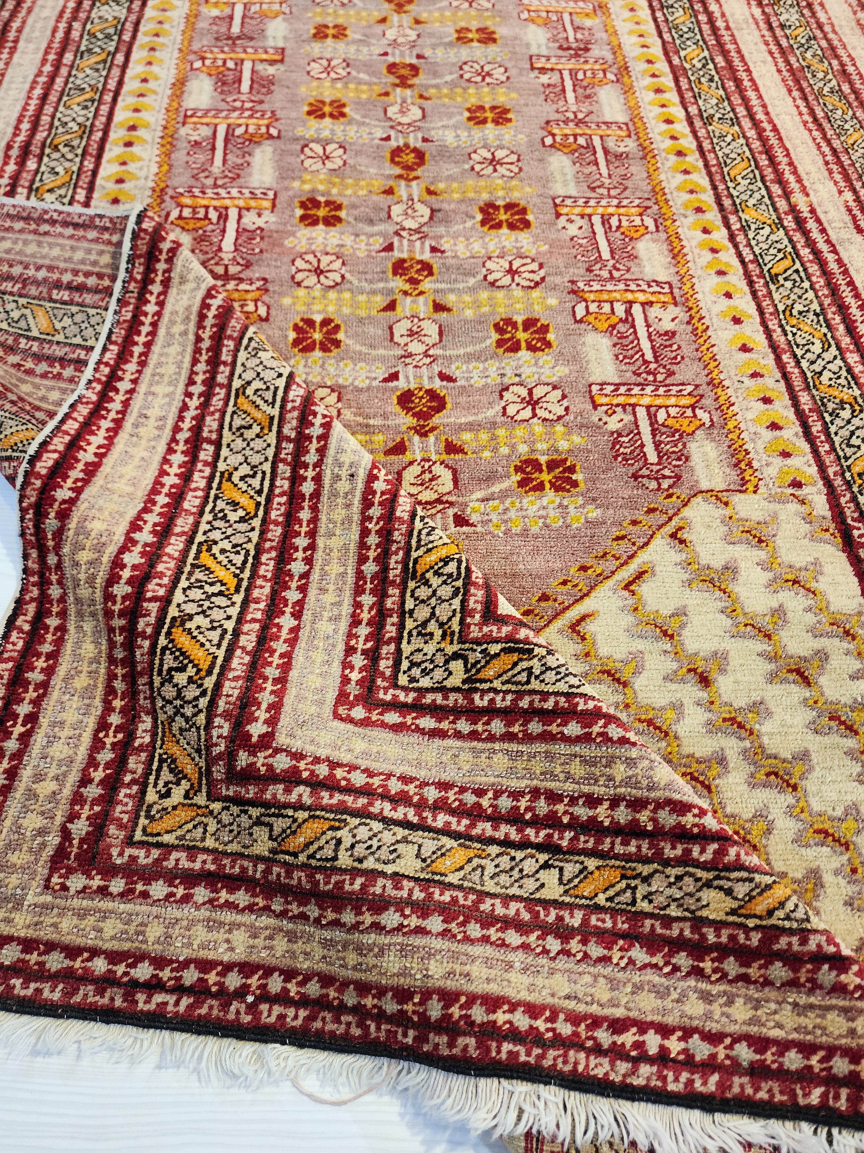 Kynna — Antique Kula Rug, Soft Color Turkish Rug, 4'3''x2'7''