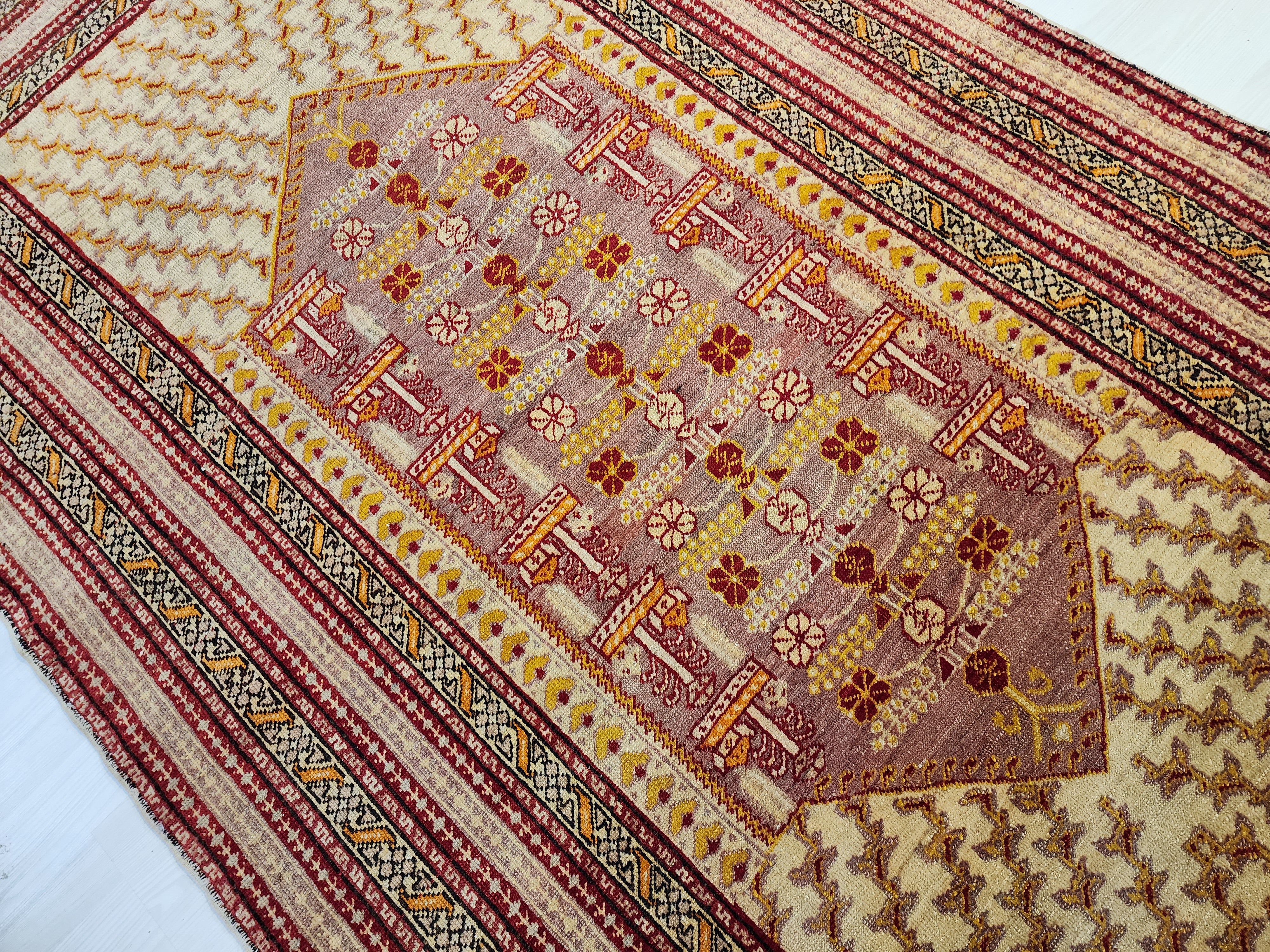 Kynna — Antique Kula Rug, Soft Color Turkish Rug, 4'3''x2'7''