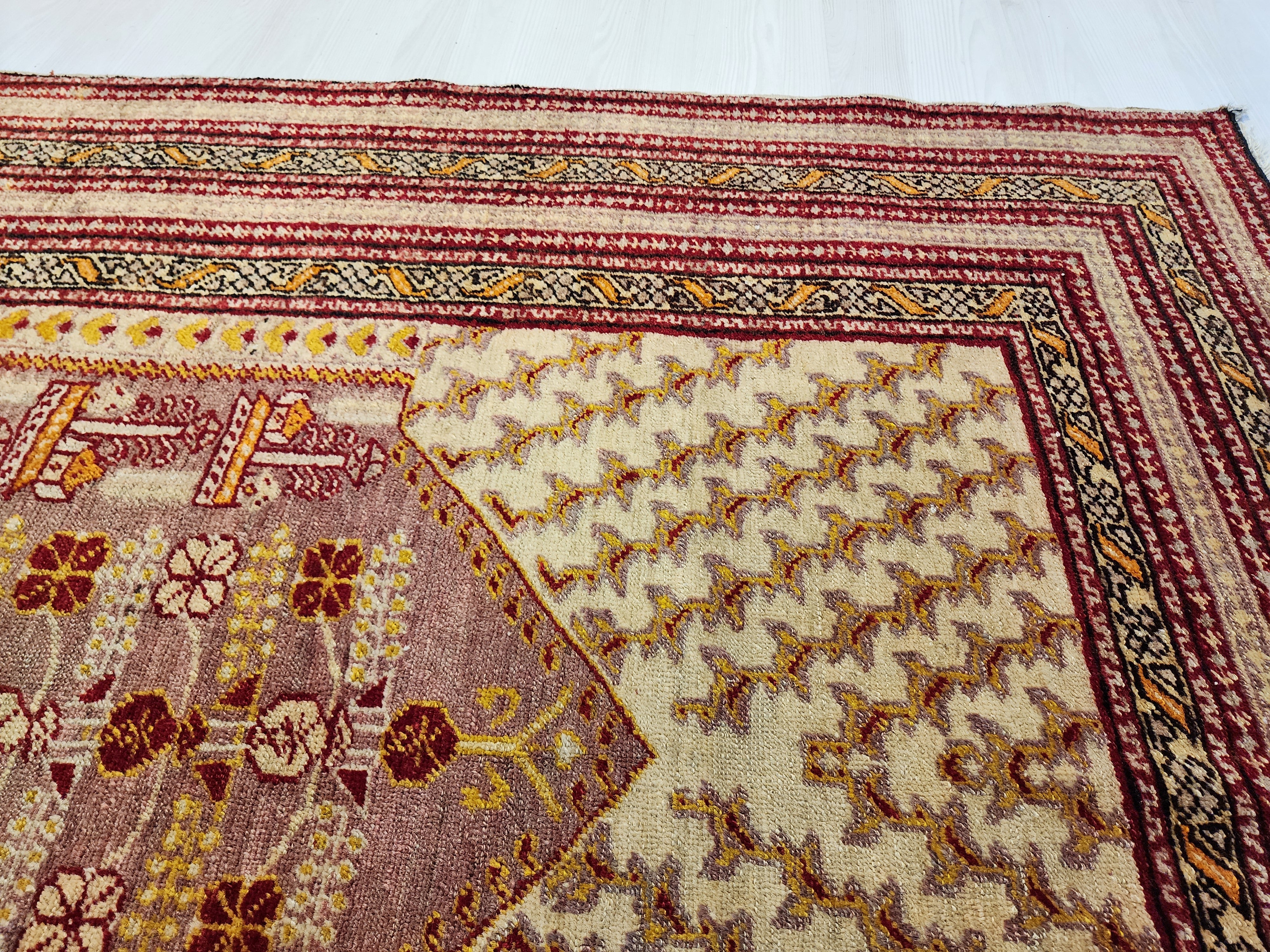 Kynna — Antique Kula Rug, Soft Color Turkish Rug, 4'3''x2'7''
