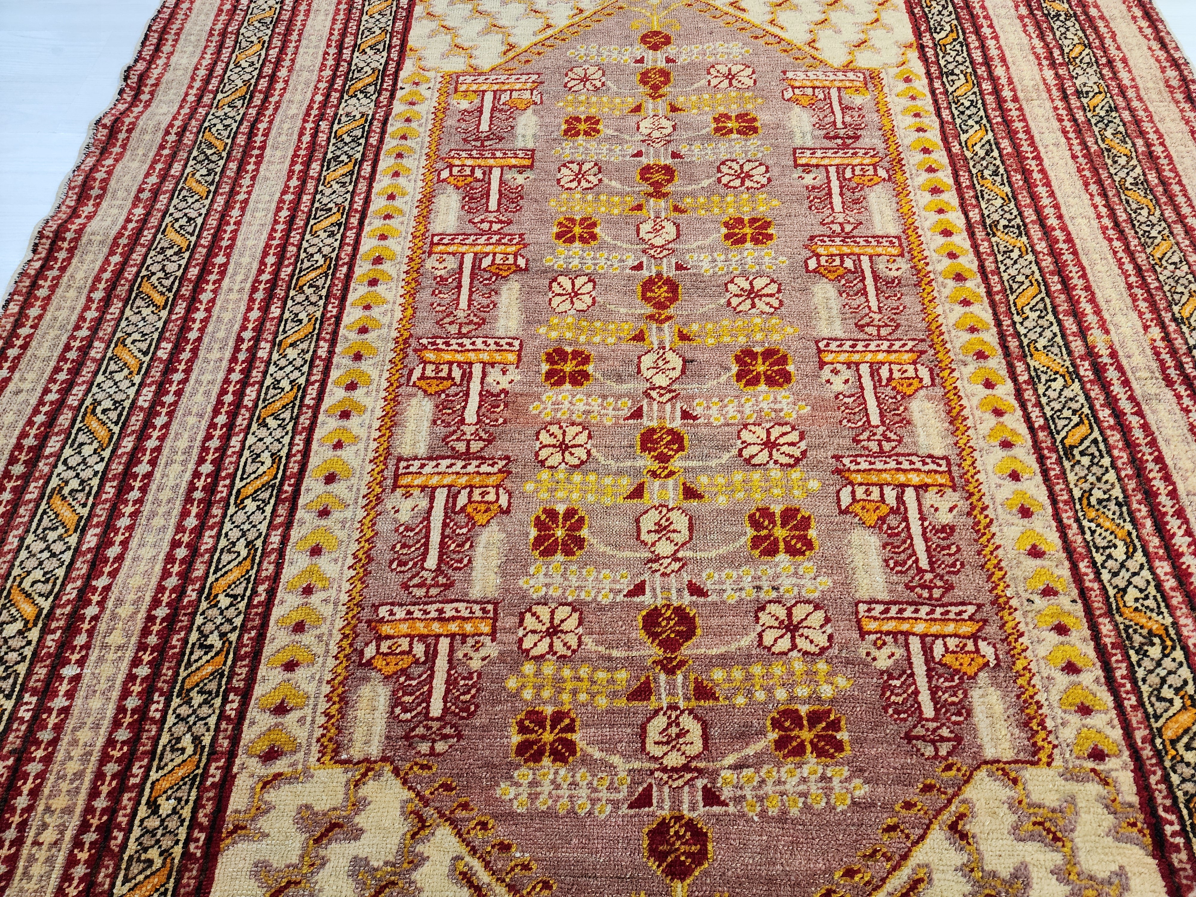 Kynna — Antique Kula Rug, Soft Color Turkish Rug, 4'3''x2'7''