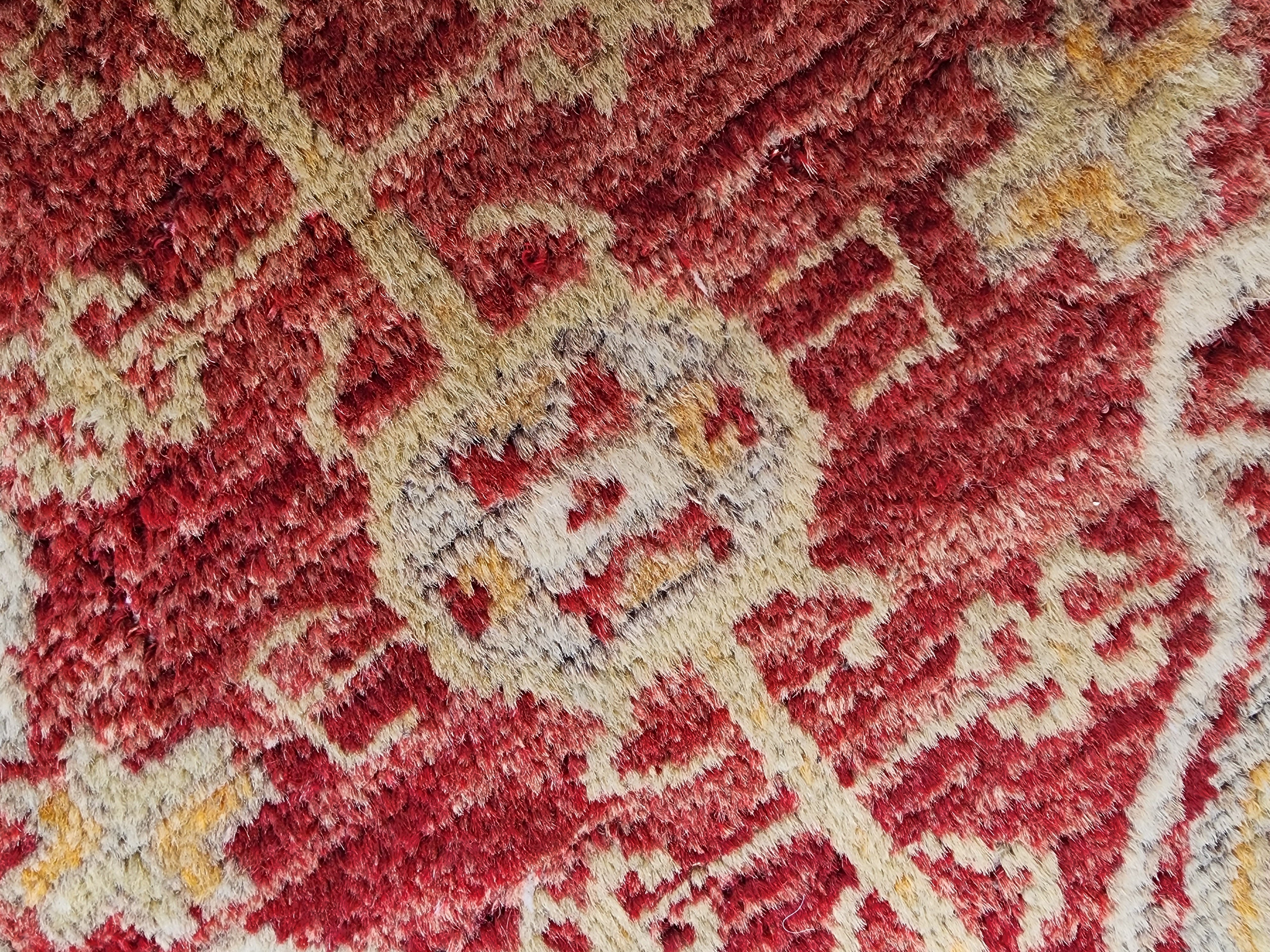 antique Anatolian Nuzumlu Turkish Rug: Distressed Wool Bohemian Rug (1'7''x2'10'') — styled view