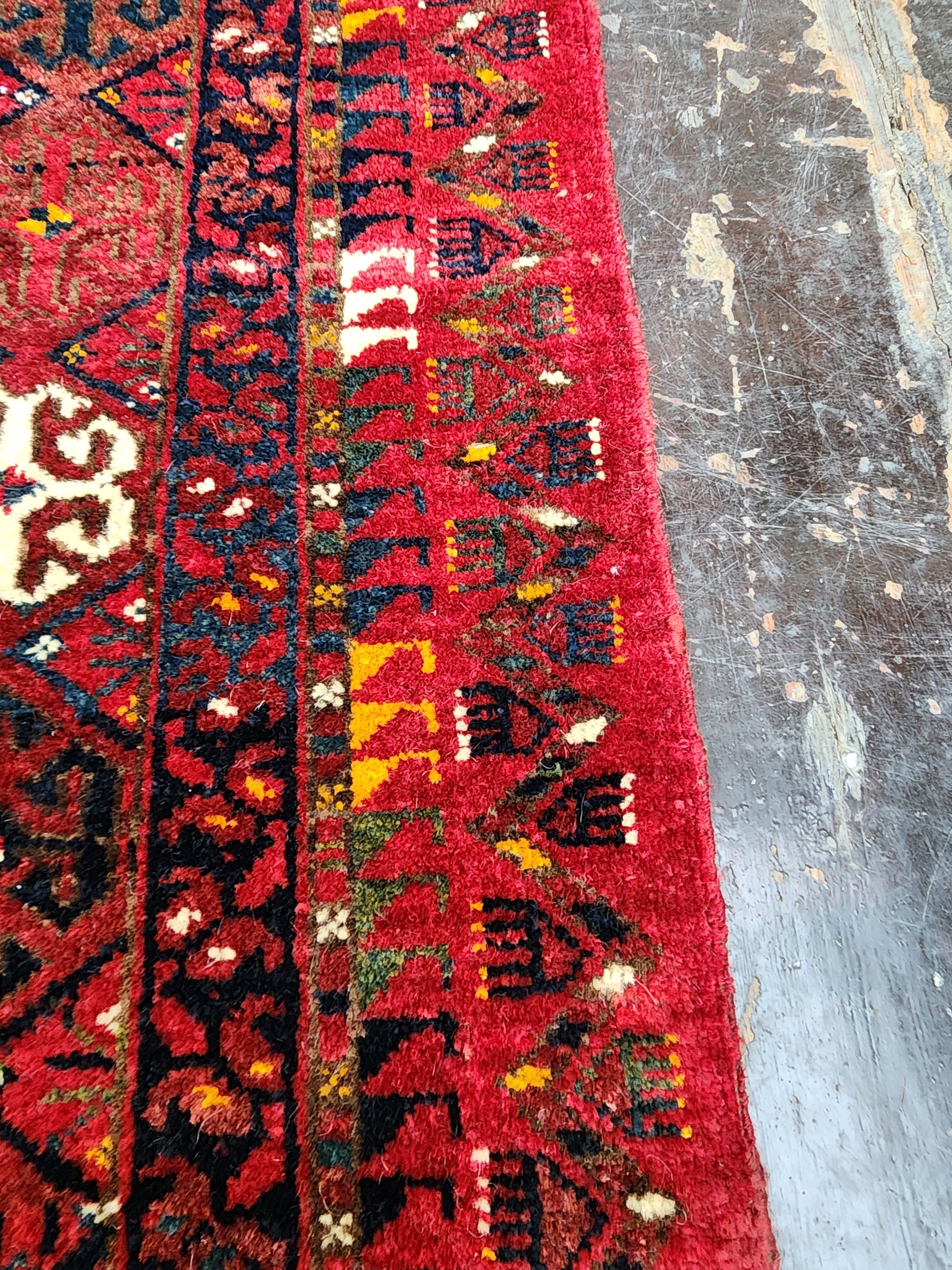 antique Turkish Wool Small Rug — styled view