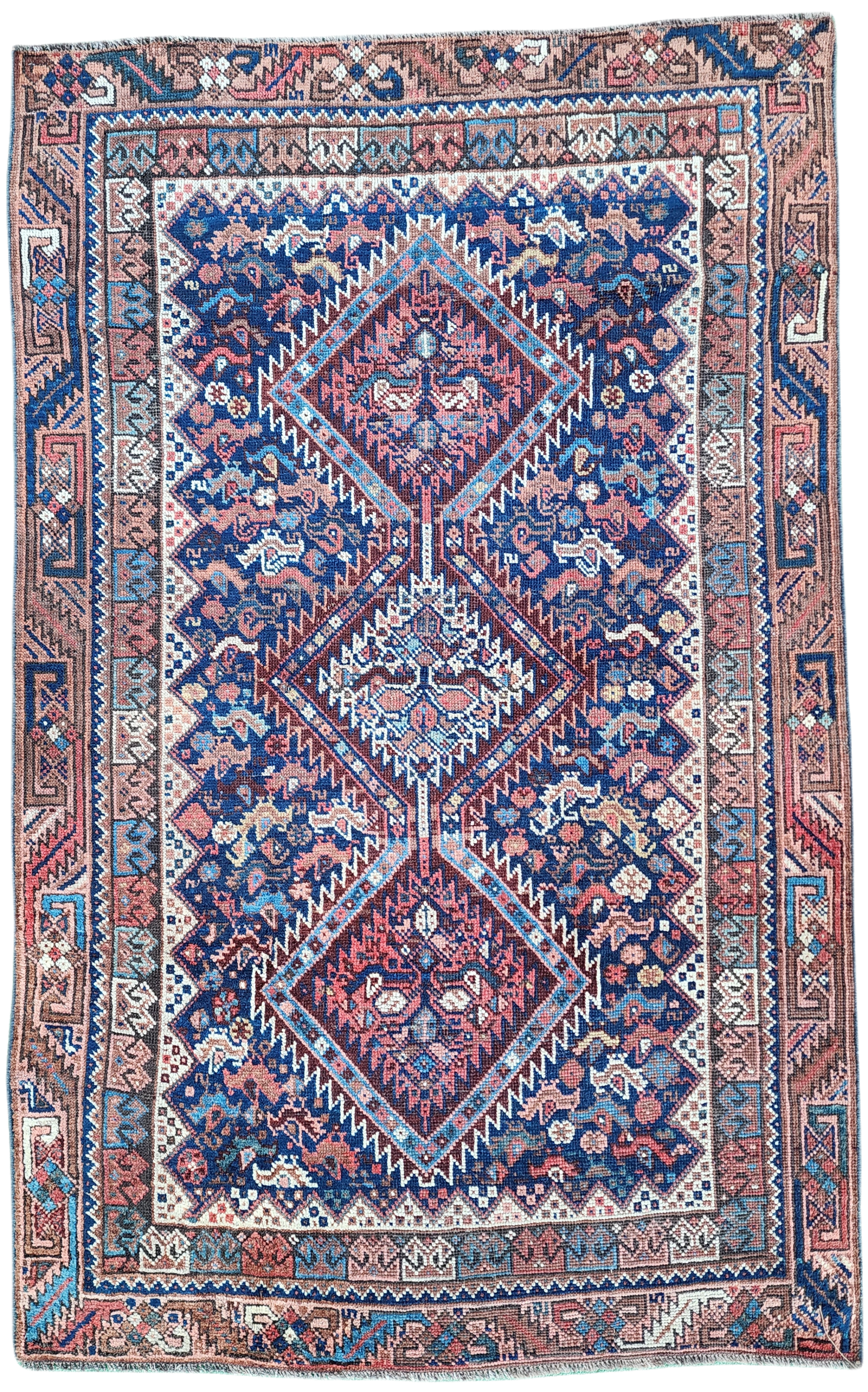 Artemisia — Antique Persian Qashqai Wool Small Rug