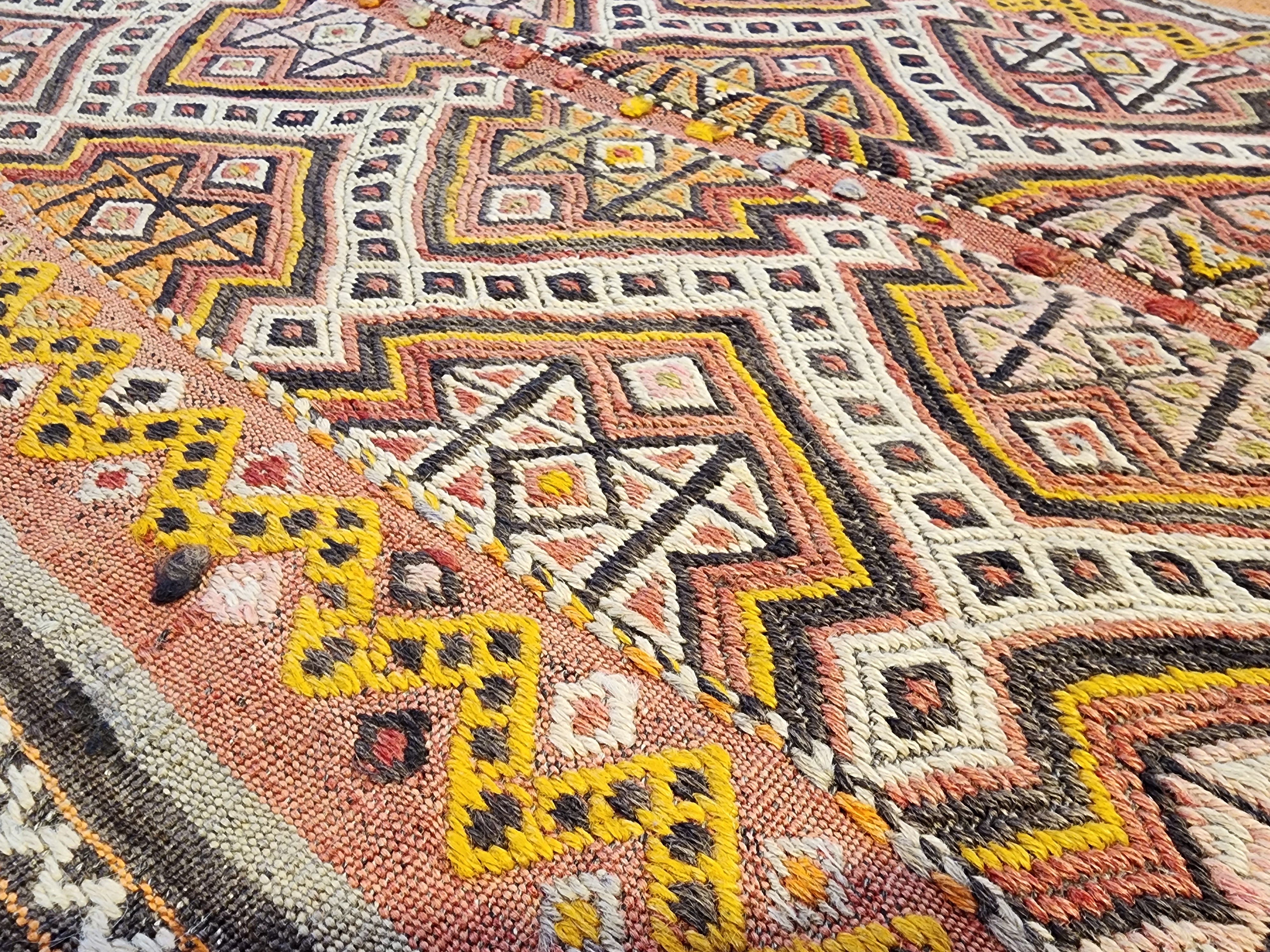 Xanthia — Antique Sivas Kilim Rug, Natural Madder Dye, Handwoven Tribal Turkish Boho Decor