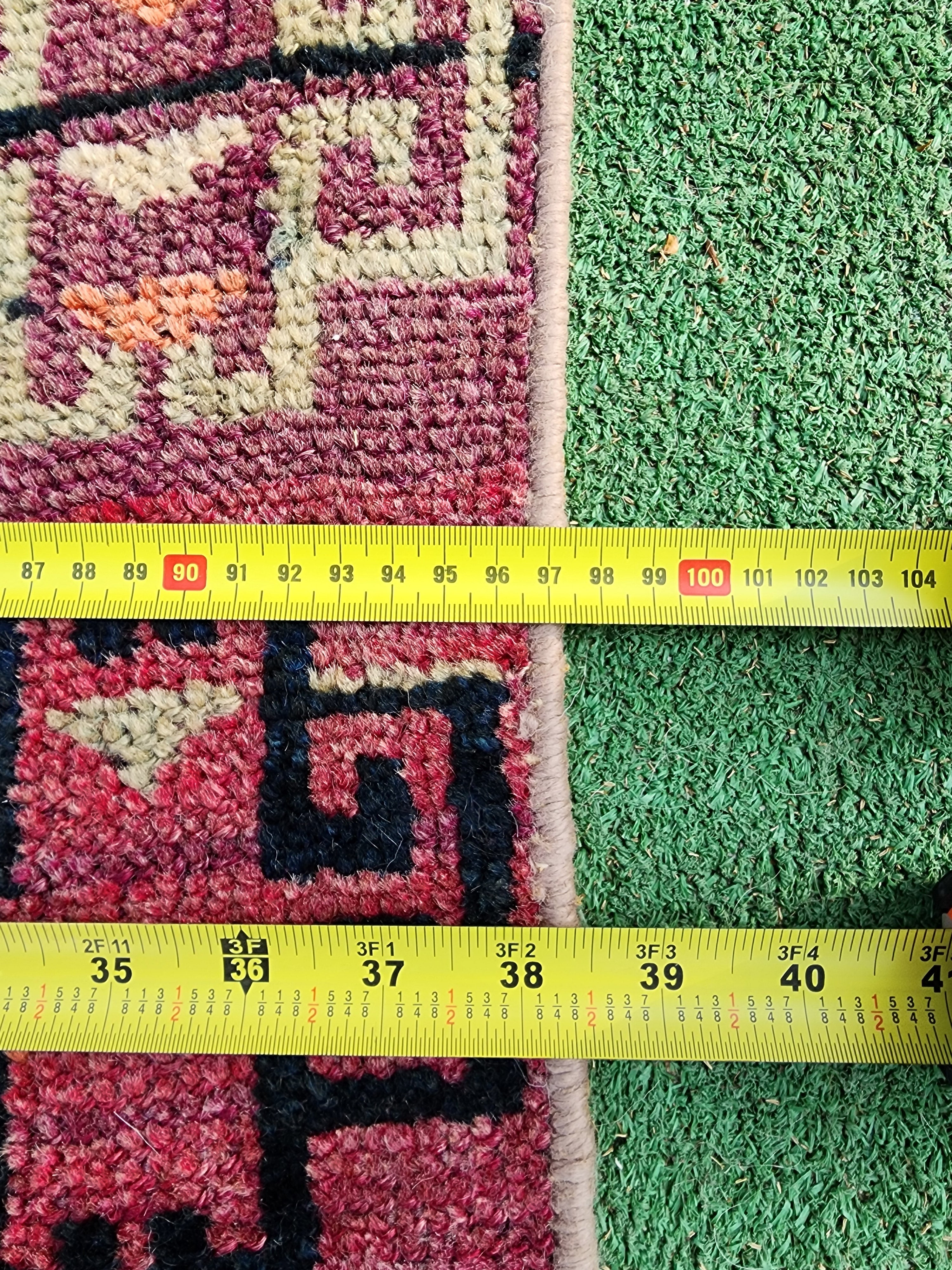 antique Tribal Wool Runner Rug — styled view