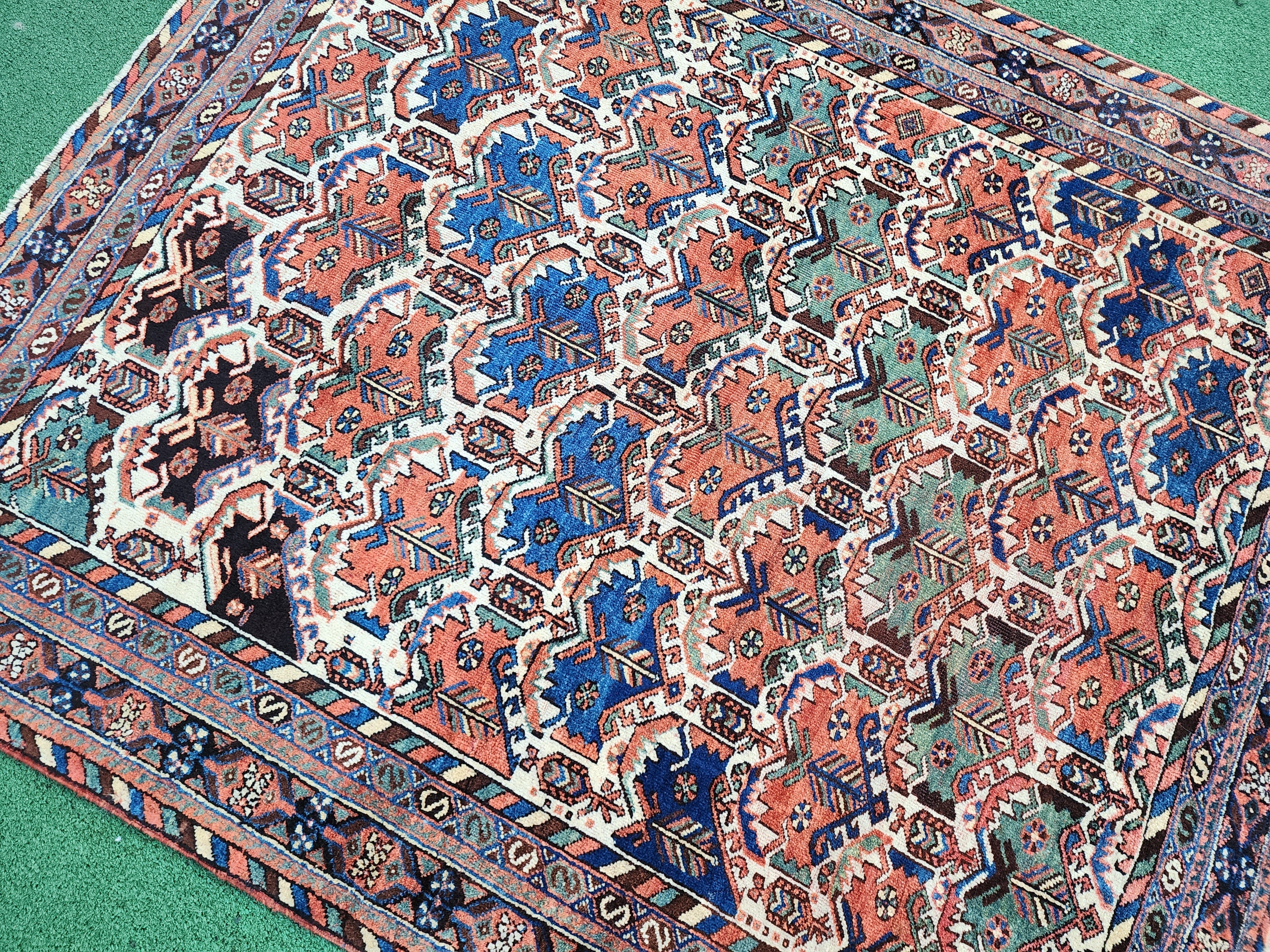 antique Persian Small Rug — corner detail