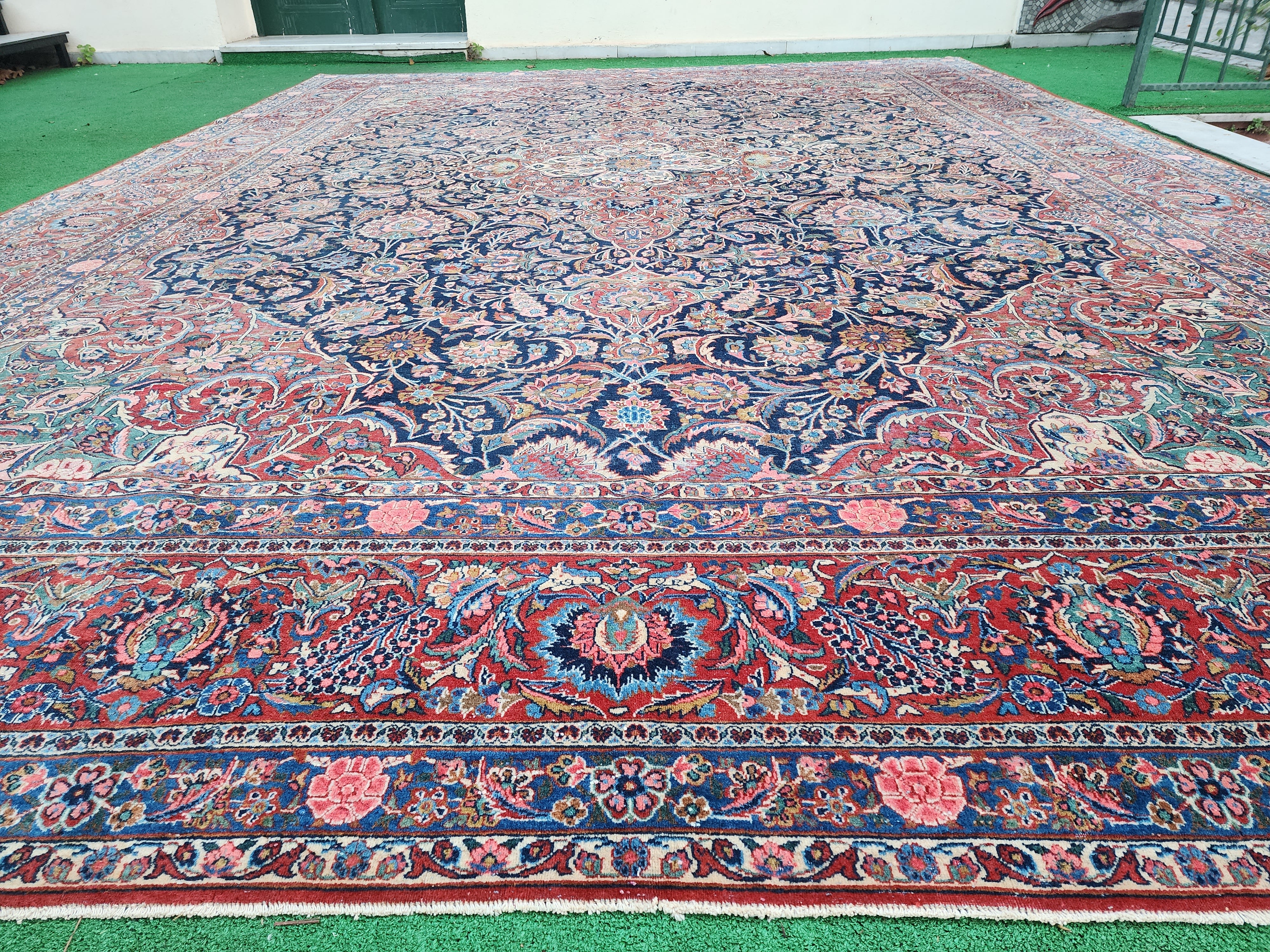 Fine Antique Oriental Kashan Rug 10'5''x14'4'' feet