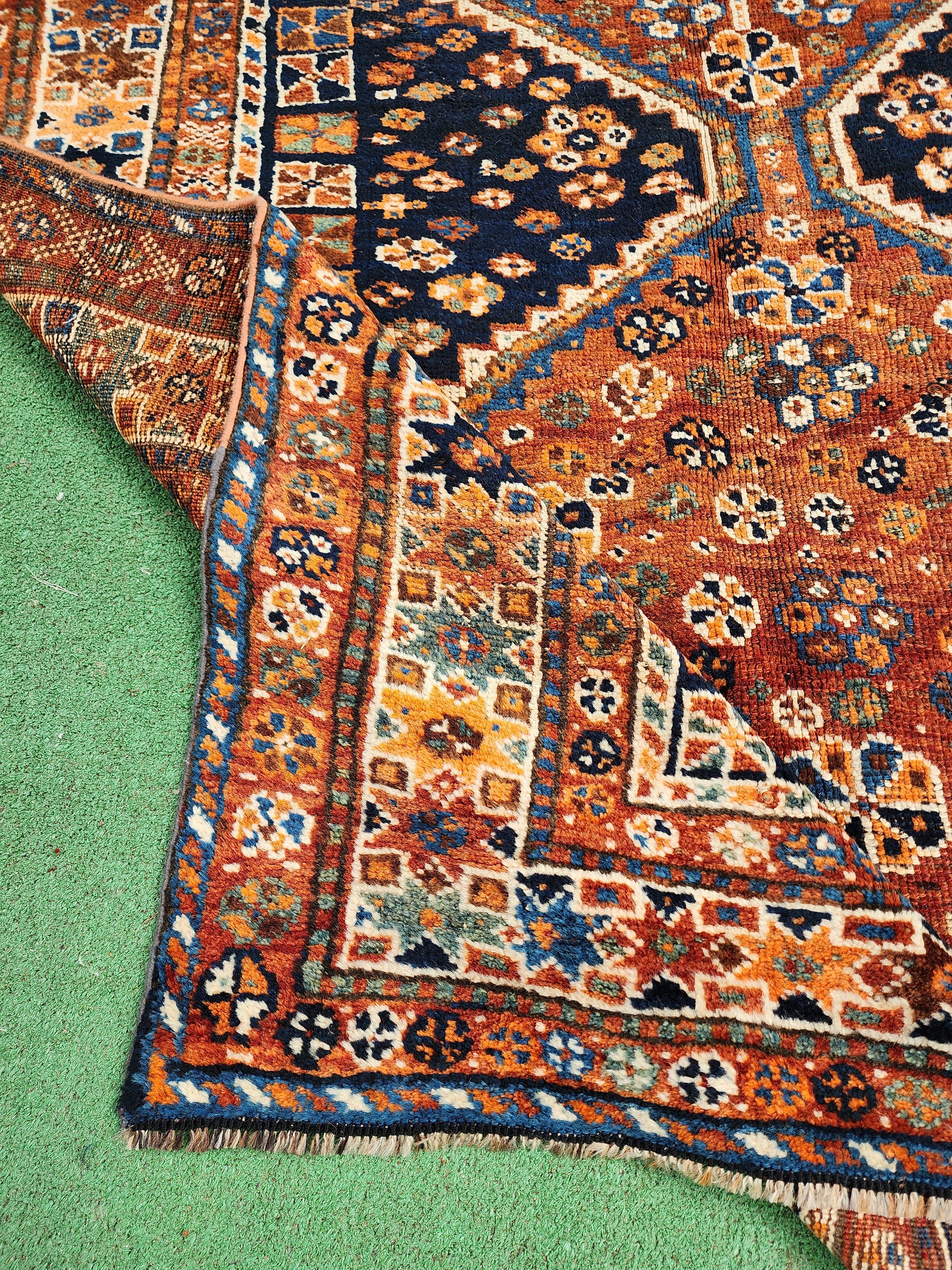 antique Anatolian Wool Area Rug — styled view