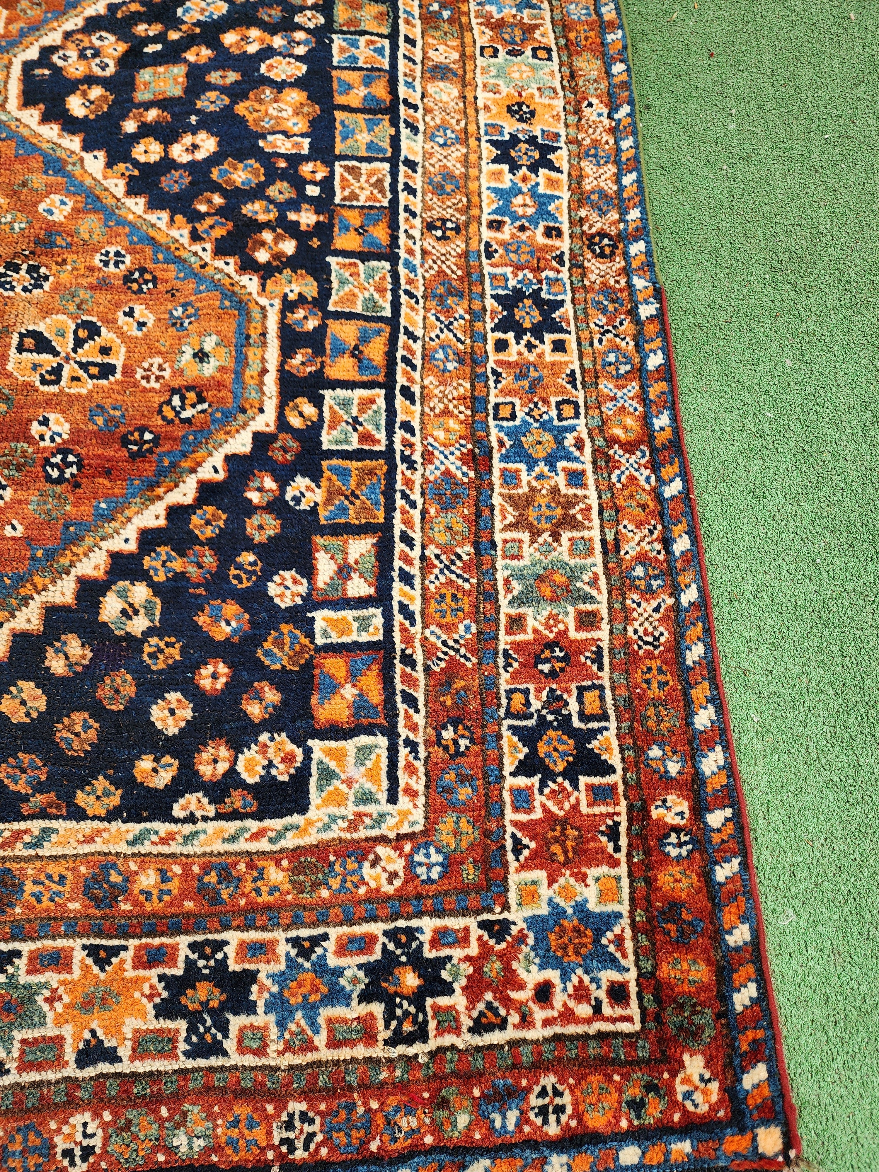 antique Anatolian Wool Area Rug — in setting