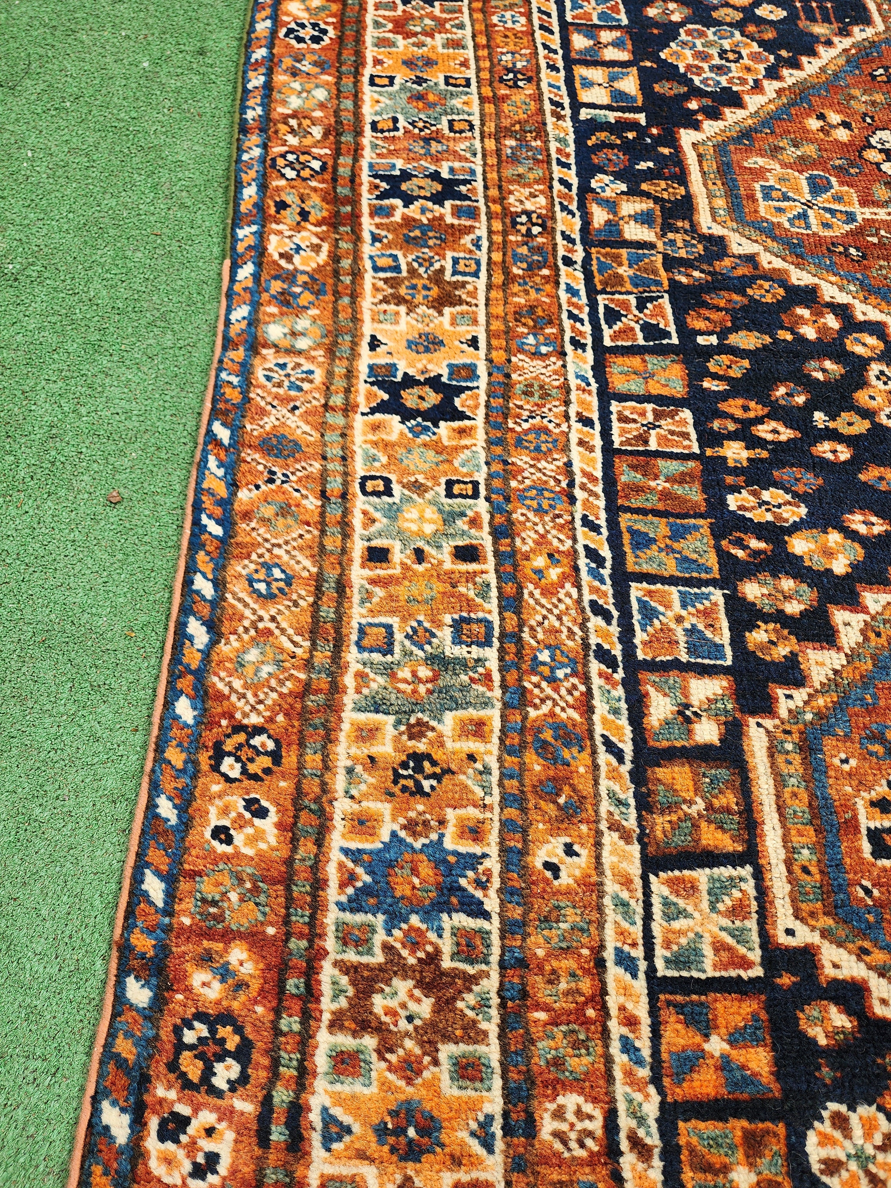 antique Anatolian Wool Area Rug — pile detail