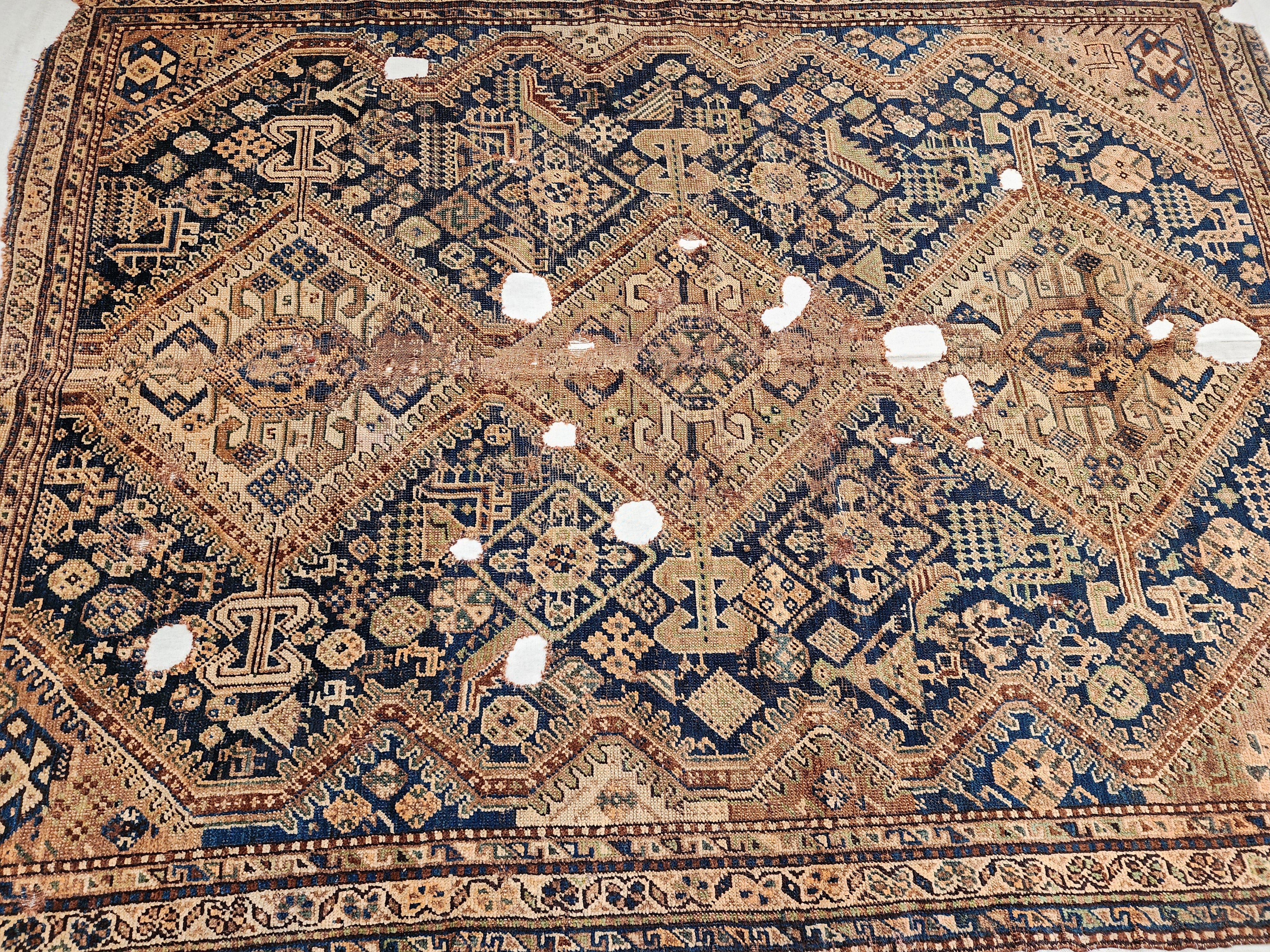 Qashai Antique Fragmant Rug,  6'5"x5'2"