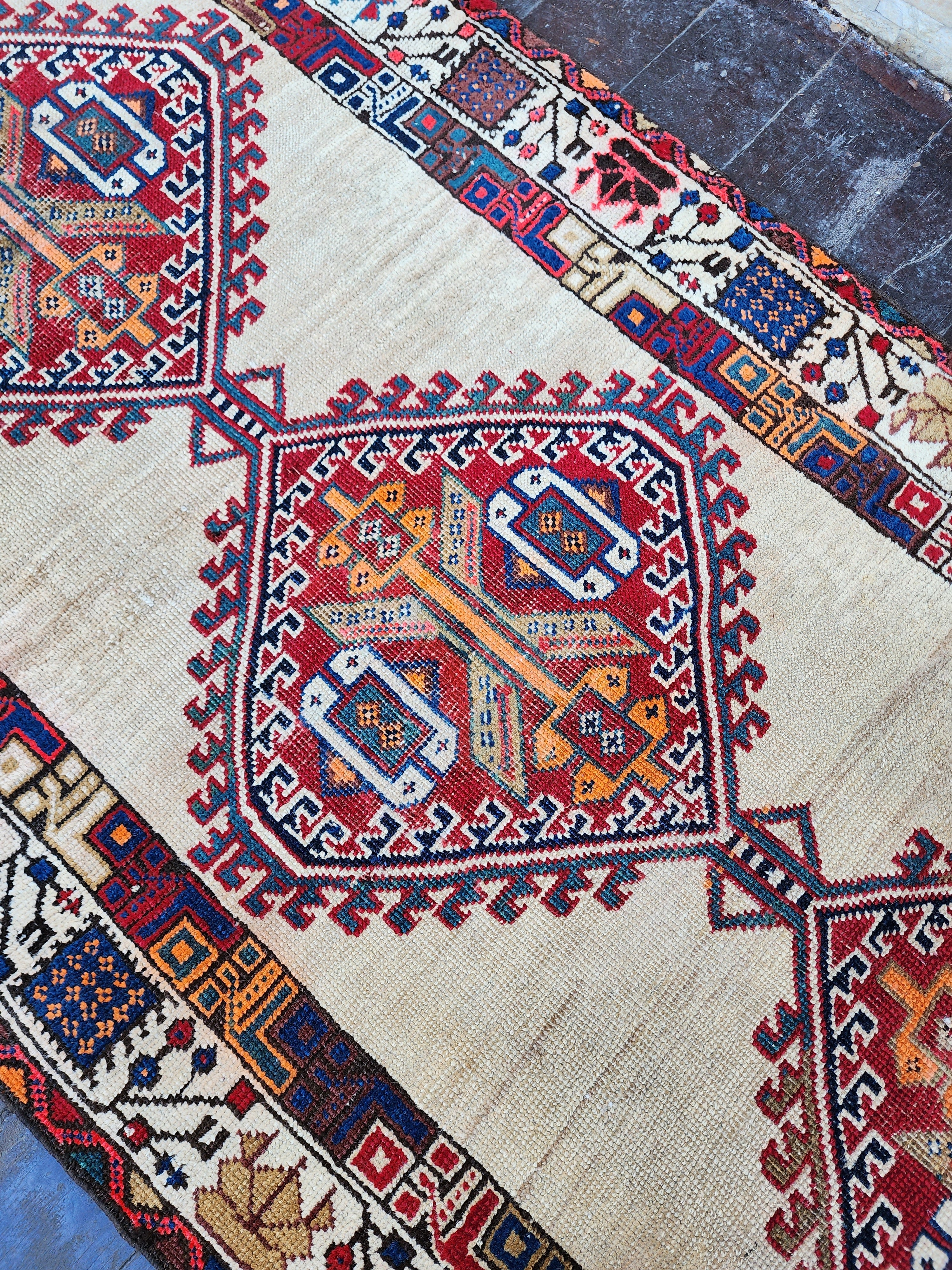 antique Persian Wool Runner Rug — in setting