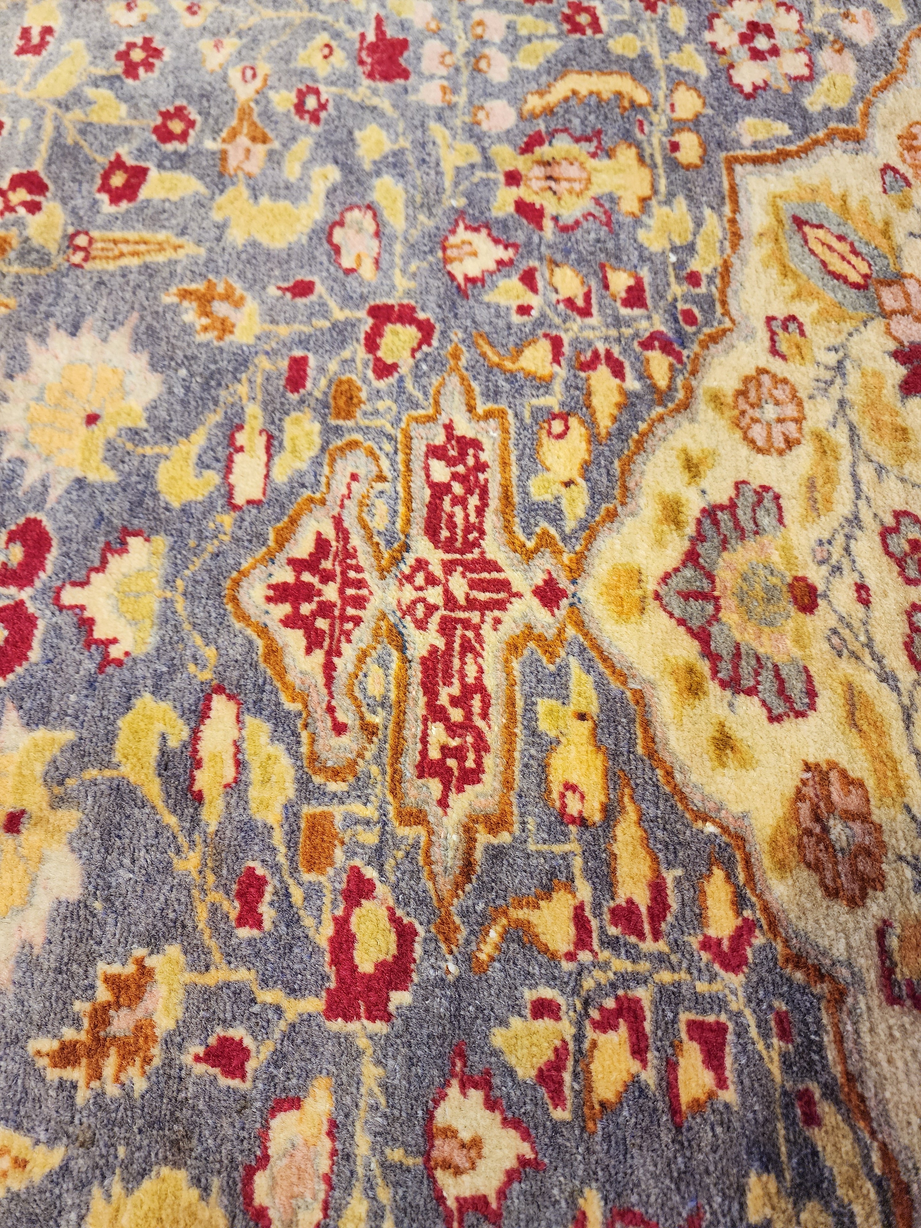 Persian Rug 5 ft 10 in x 4 ft 2 in Gray Brown and Red Persian Rug for the Living or Dining Room Handmade from Natural Wool in Turkey