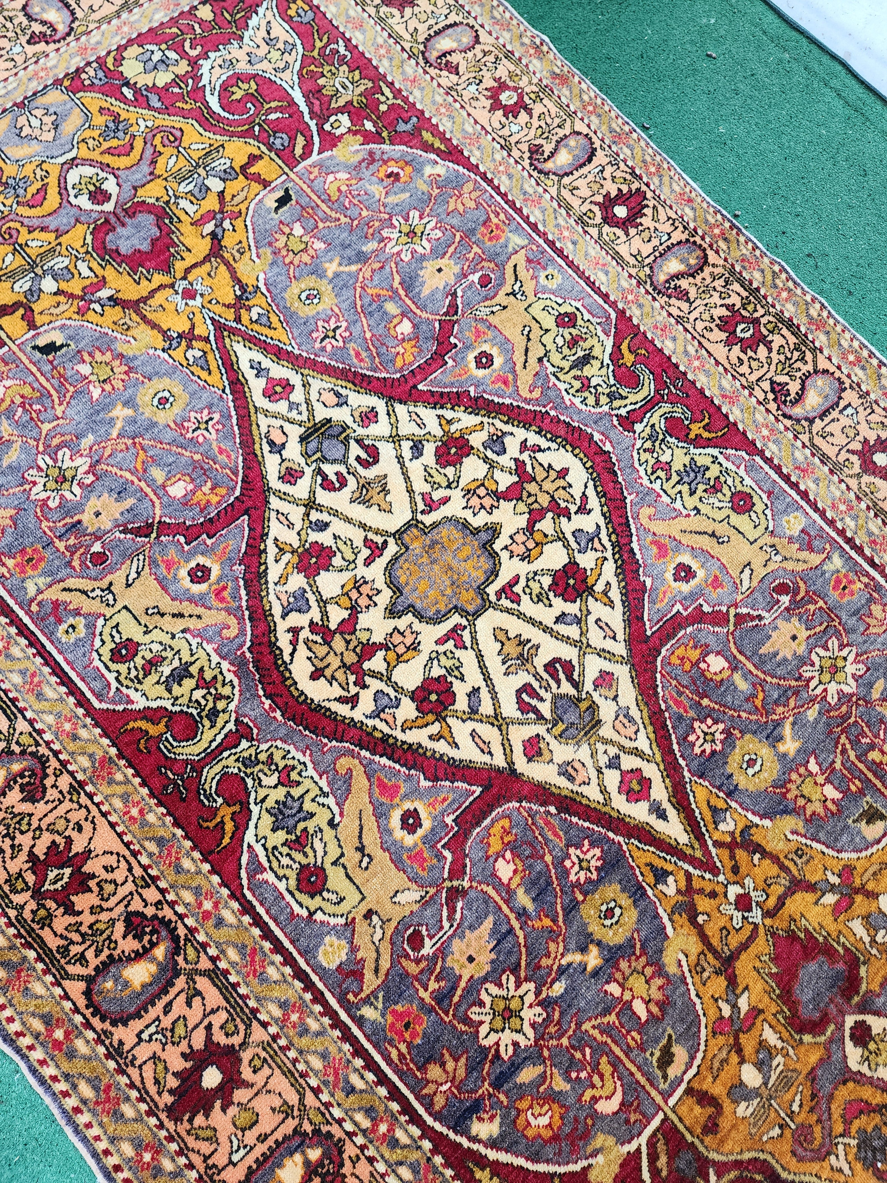 antique Anatolian Wool Large Area Rug — styled view