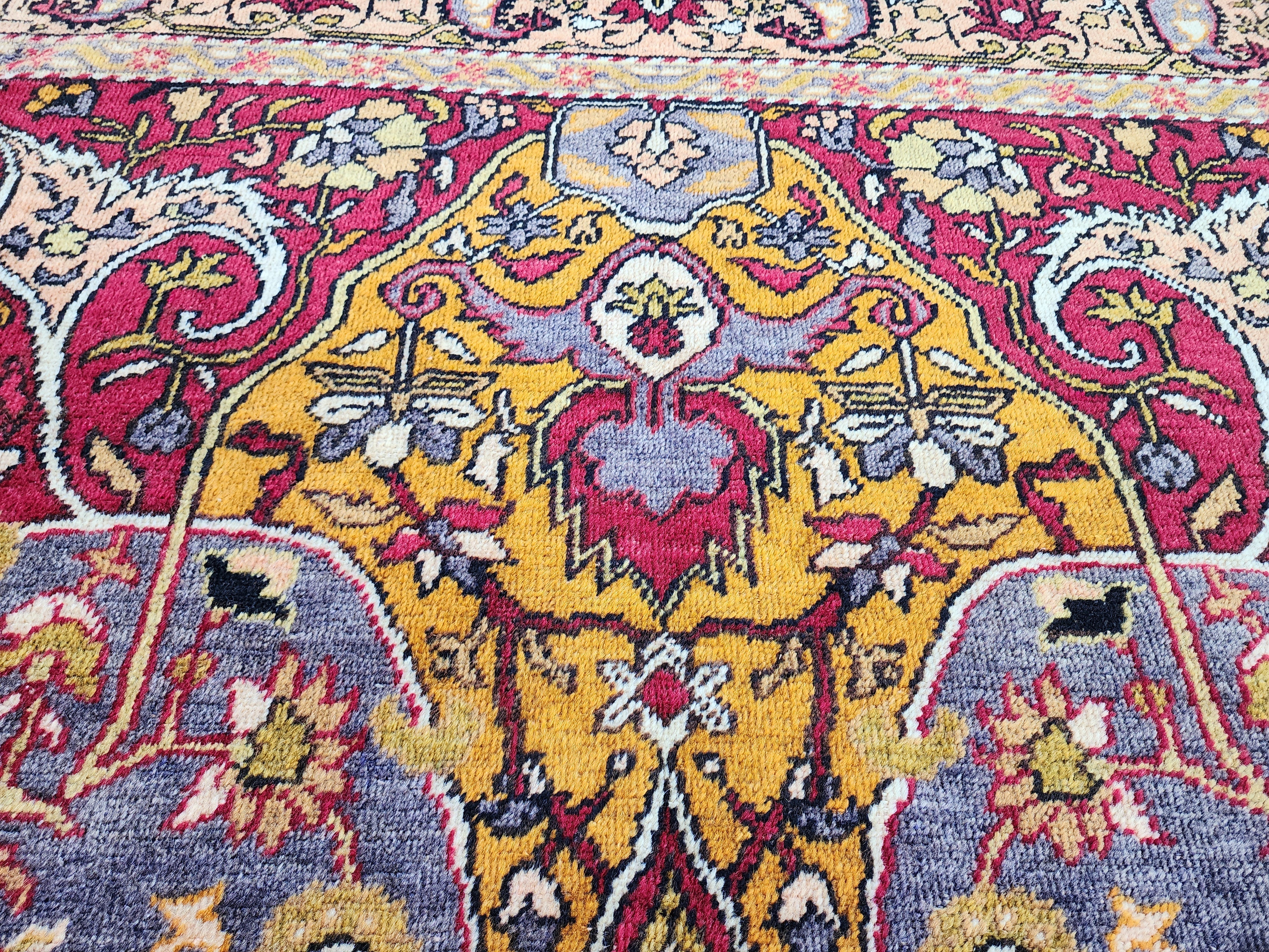 antique Anatolian Wool Large Area Rug — styled view