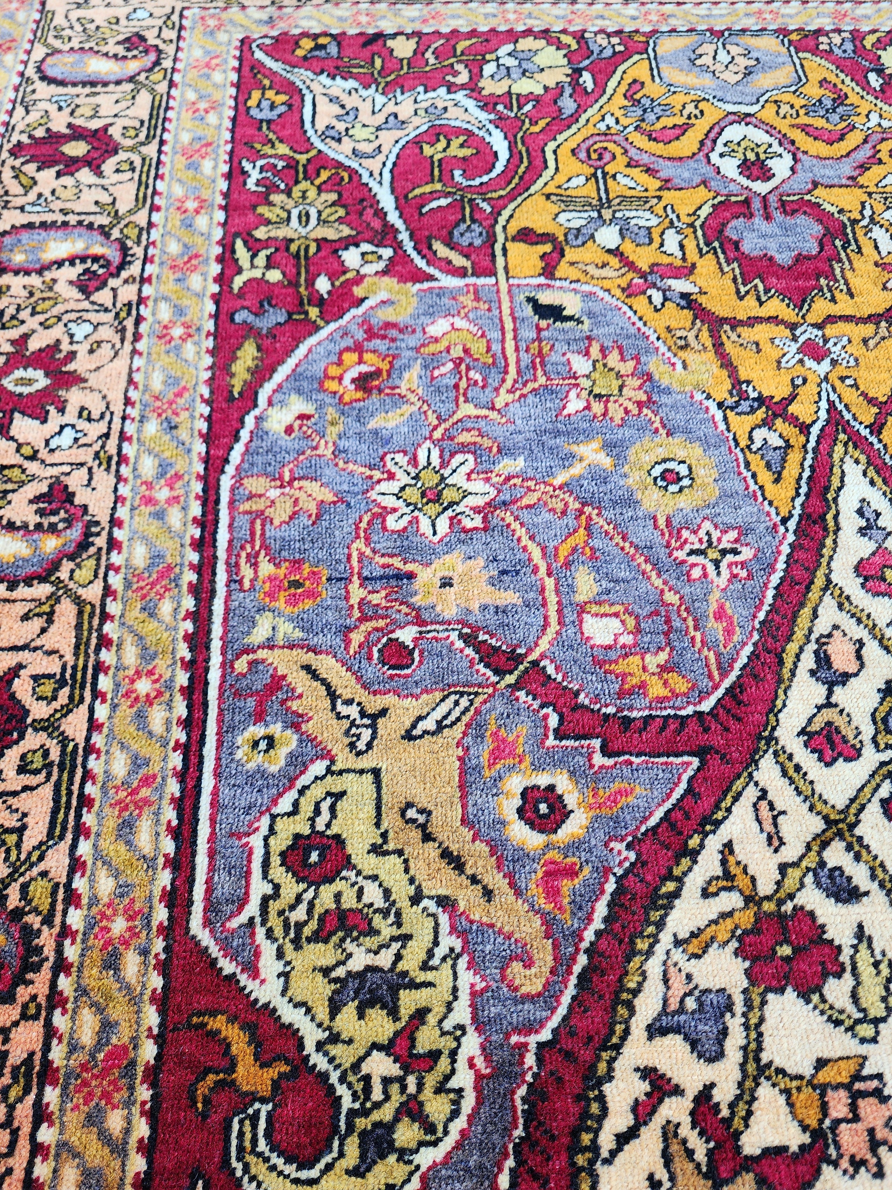 antique Anatolian Wool Large Area Rug — pile detail