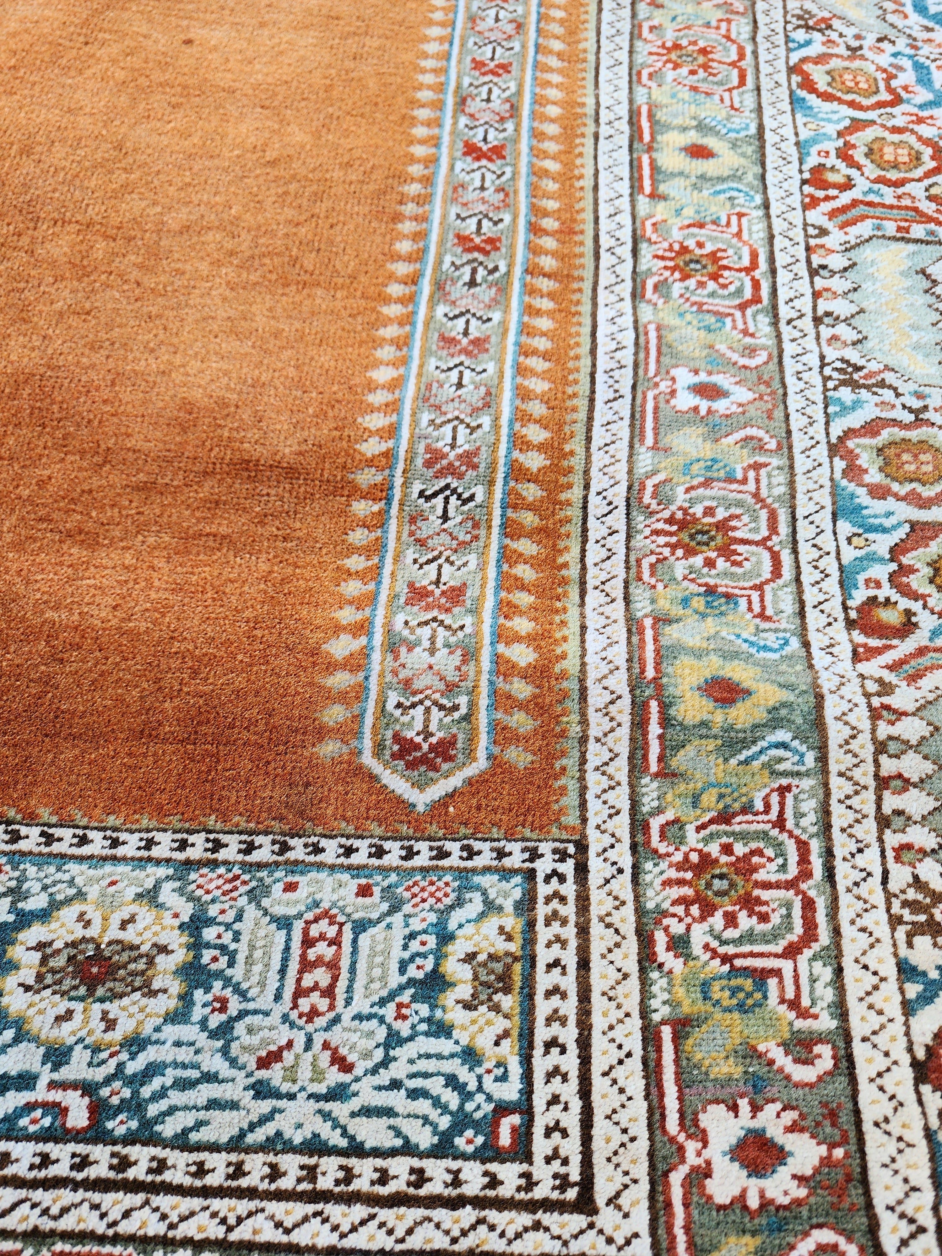 antique Turkish Wool Small Rug — edge weave