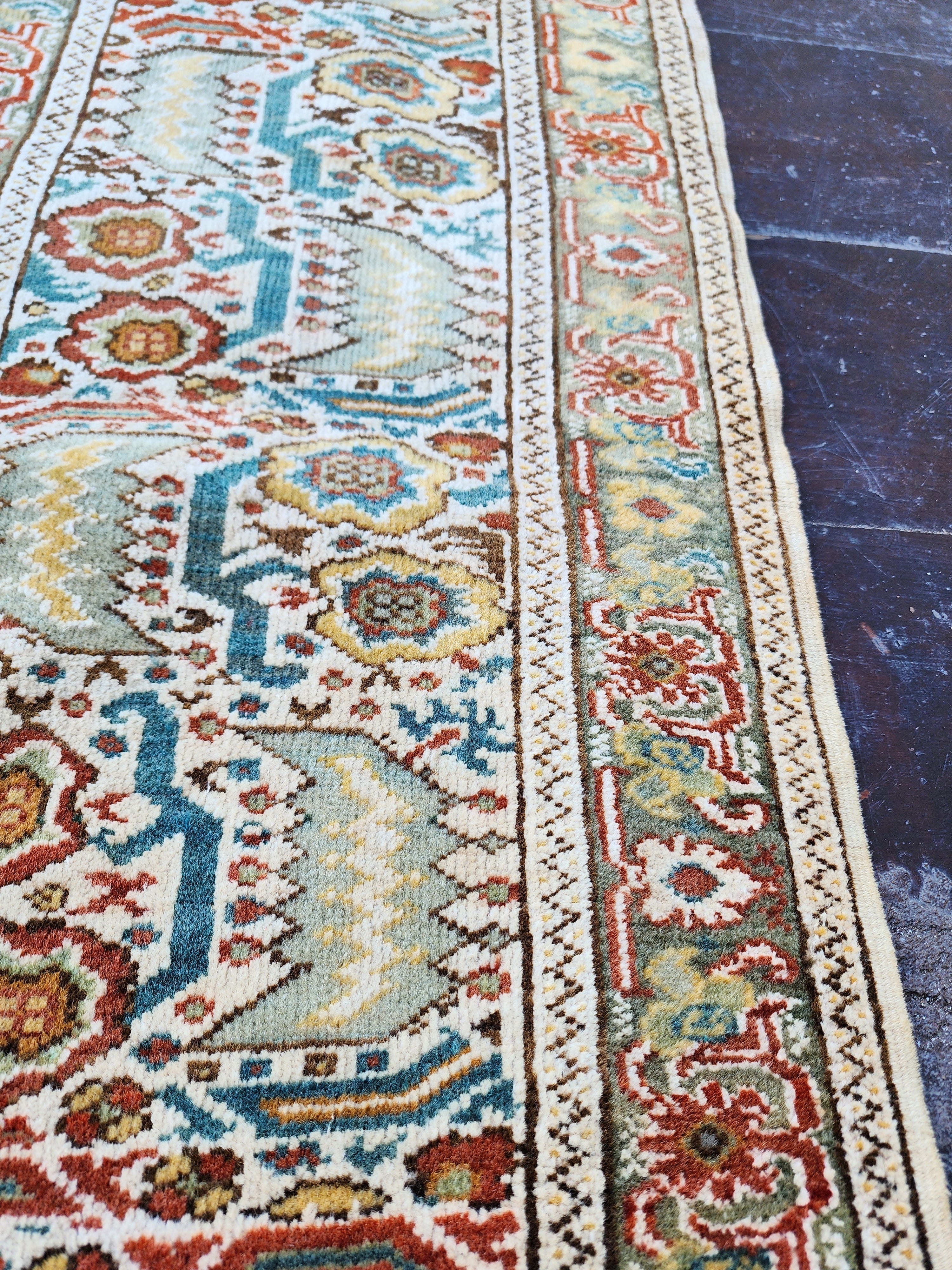 antique Turkish Wool Small Rug — pile detail