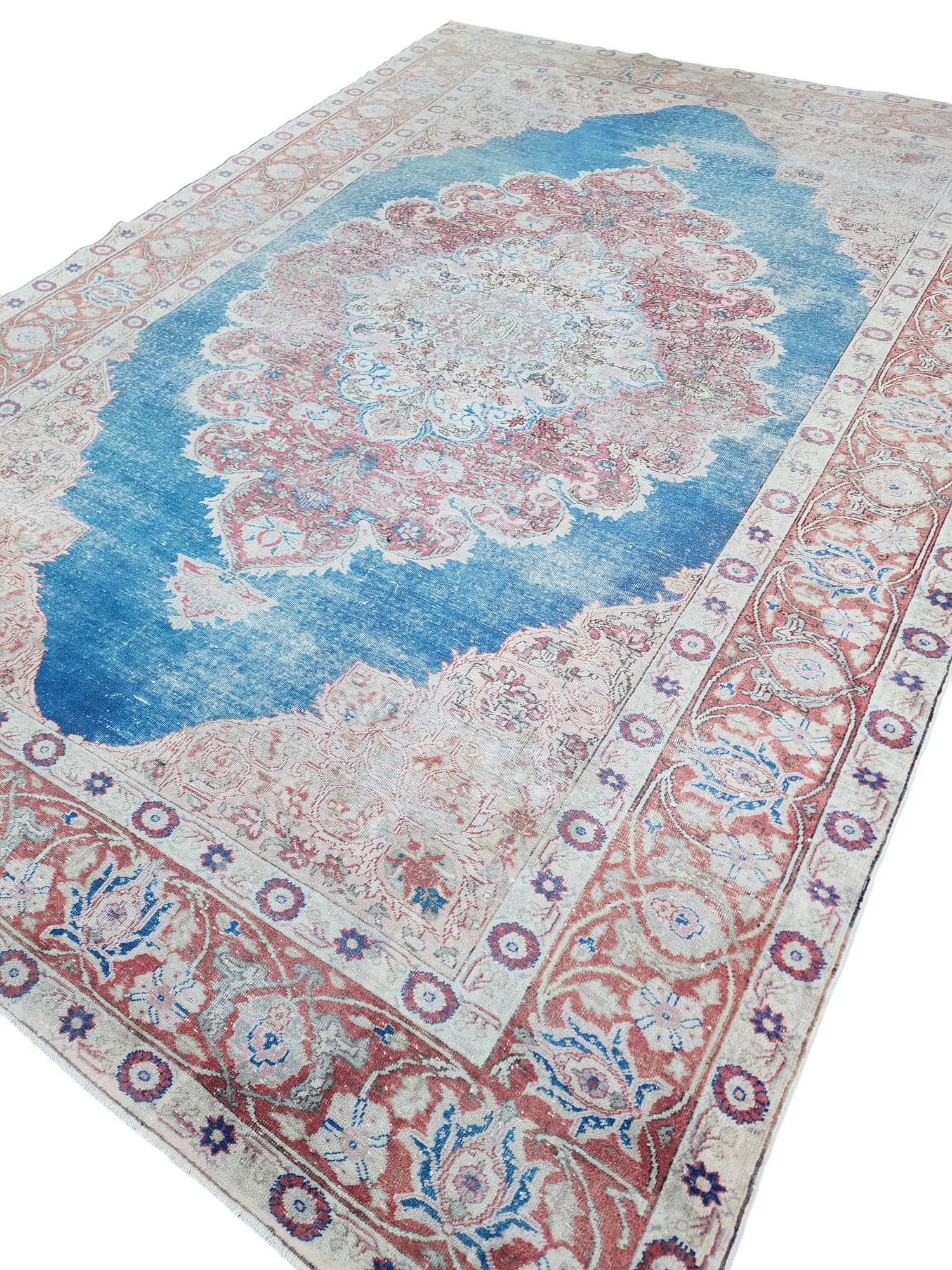 Vibrant Vintage Turkish Kayseri Rug, 6'7''x9'3''