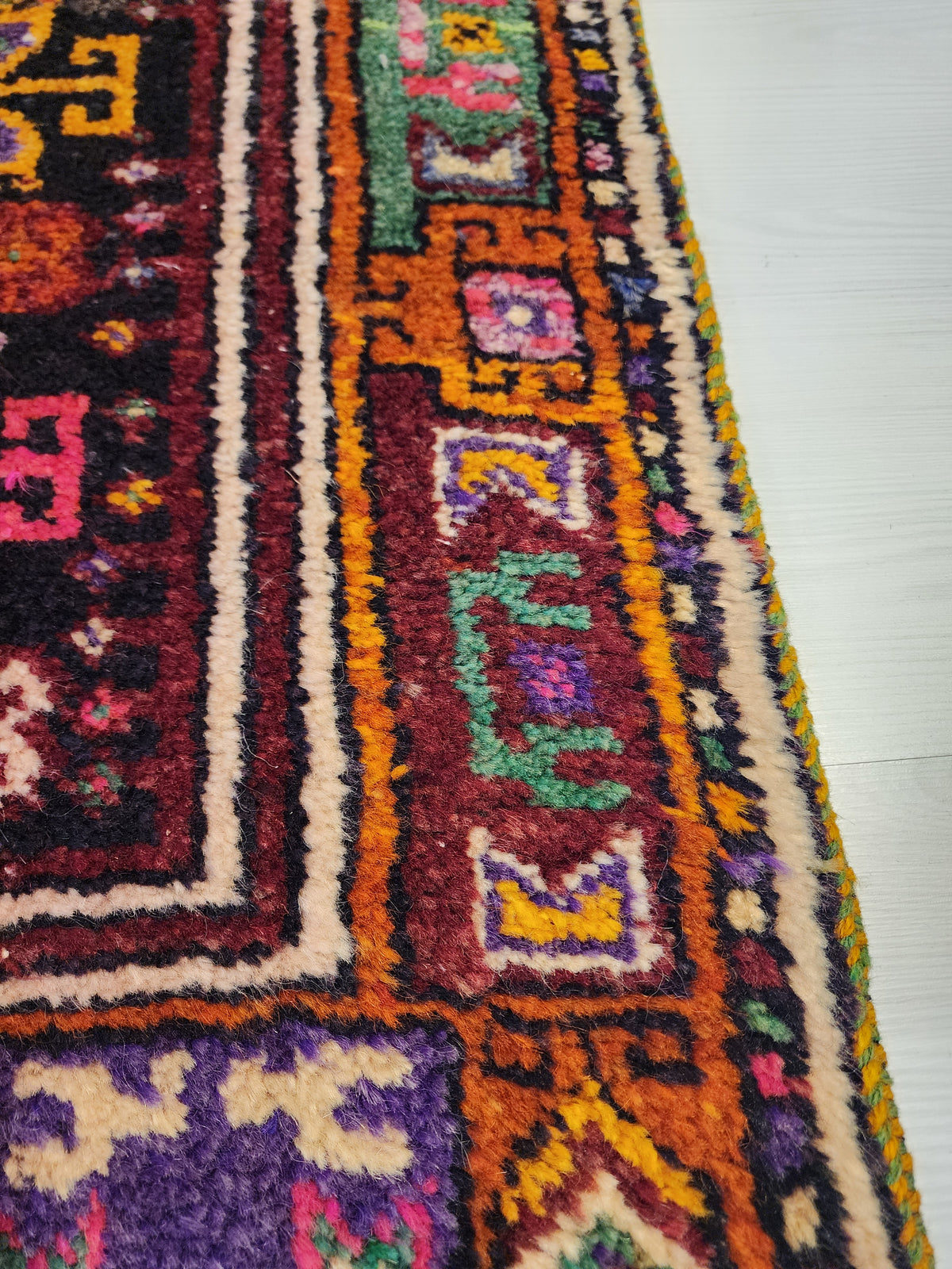 1930s Kurdish Antep Prayer Rug, Handwoven Wool, Tribal Nomadic Design (2'7'' x 4'6'')