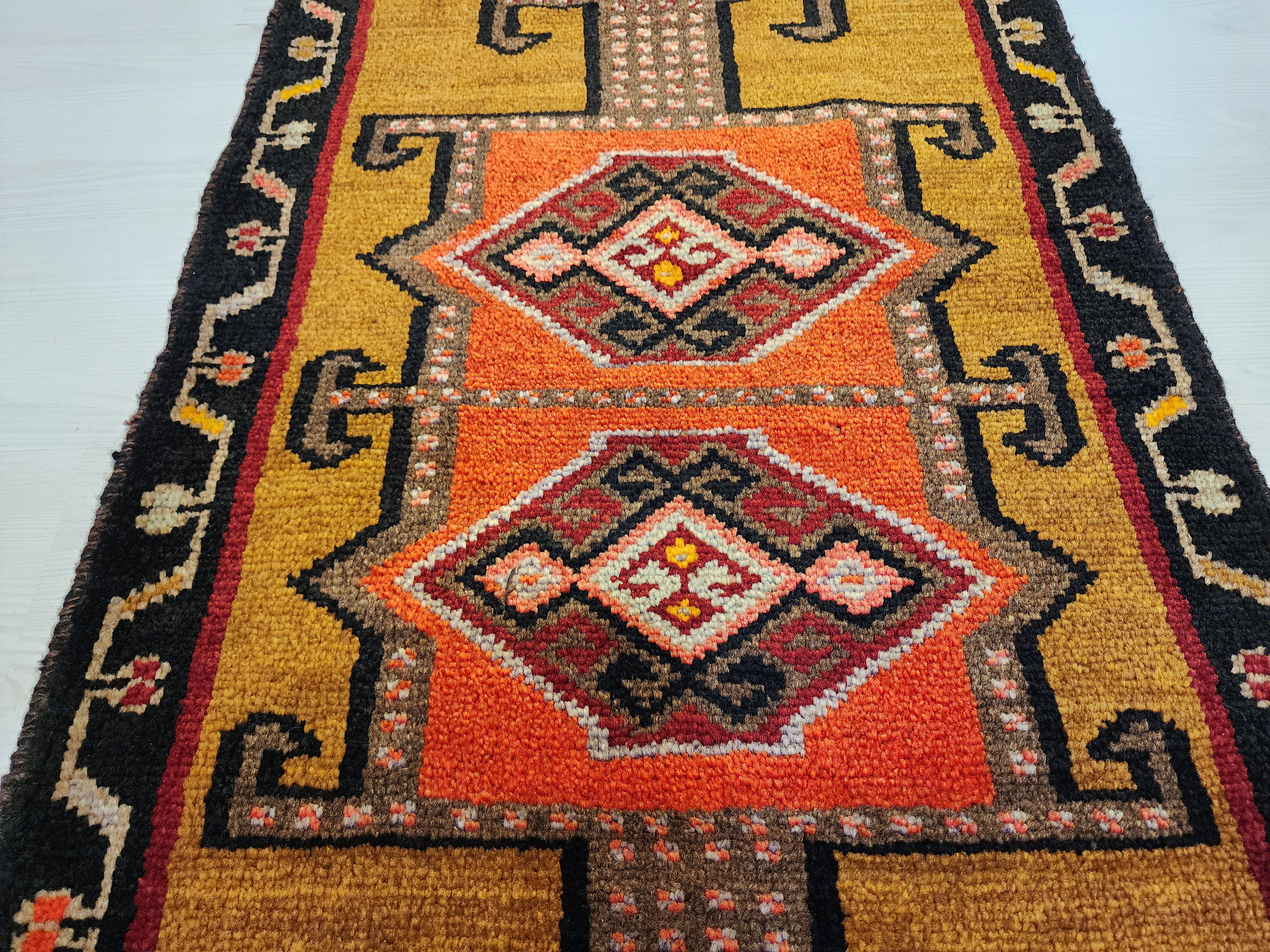 ラグ・カーペット kurdi mini rug Antique Anatolian Small Rug | Hand-Knotted | TurkishRug