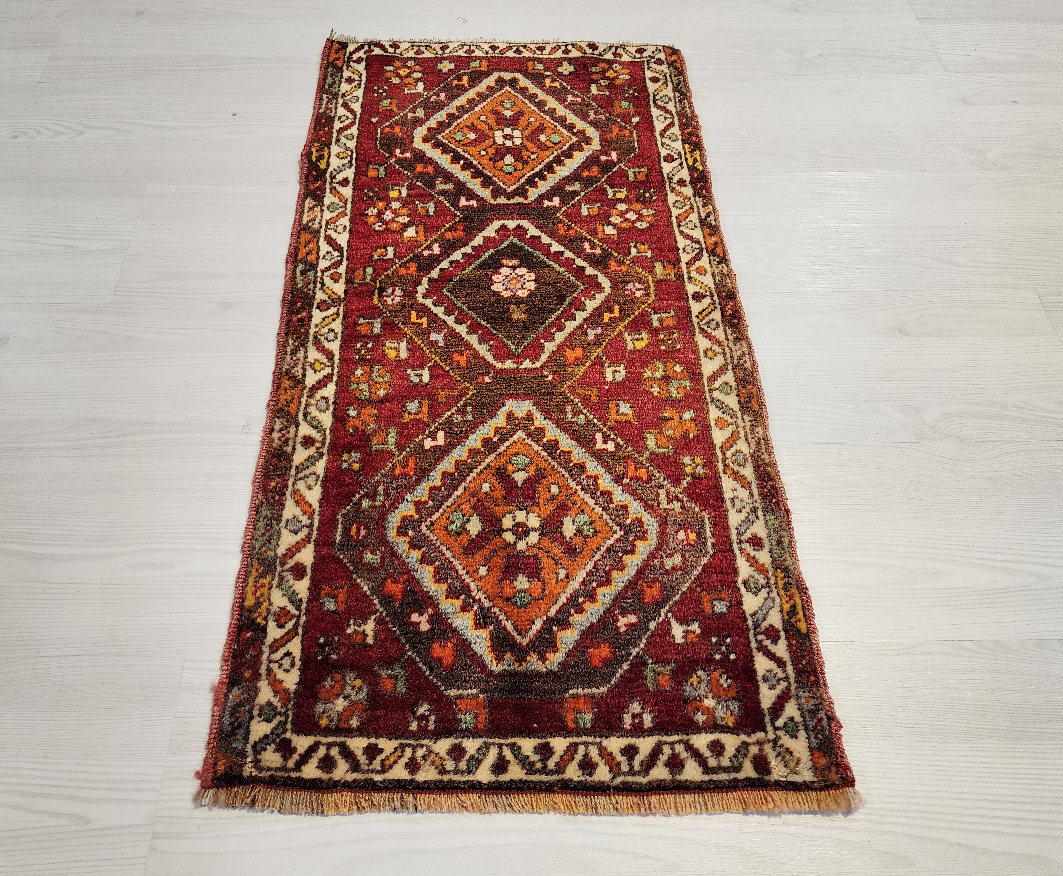 Antique Anatolian Small Rug | Hand-Knotted | TurkishRug