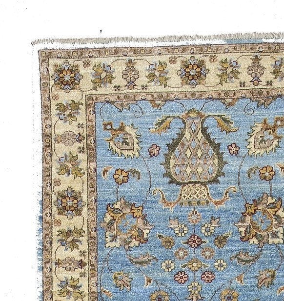 vintage Oushak Wool Runner Rug — detail texture