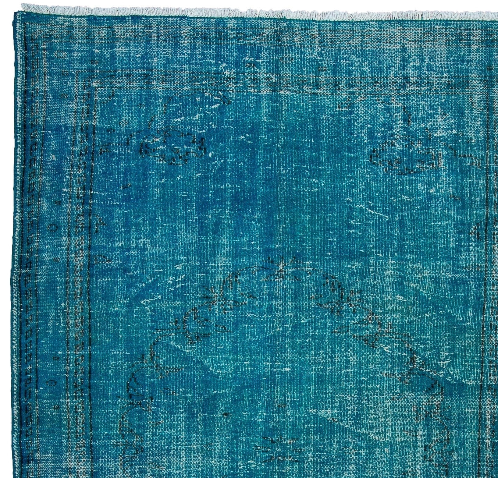 antique Anatolian Wool Area Rug — detail texture