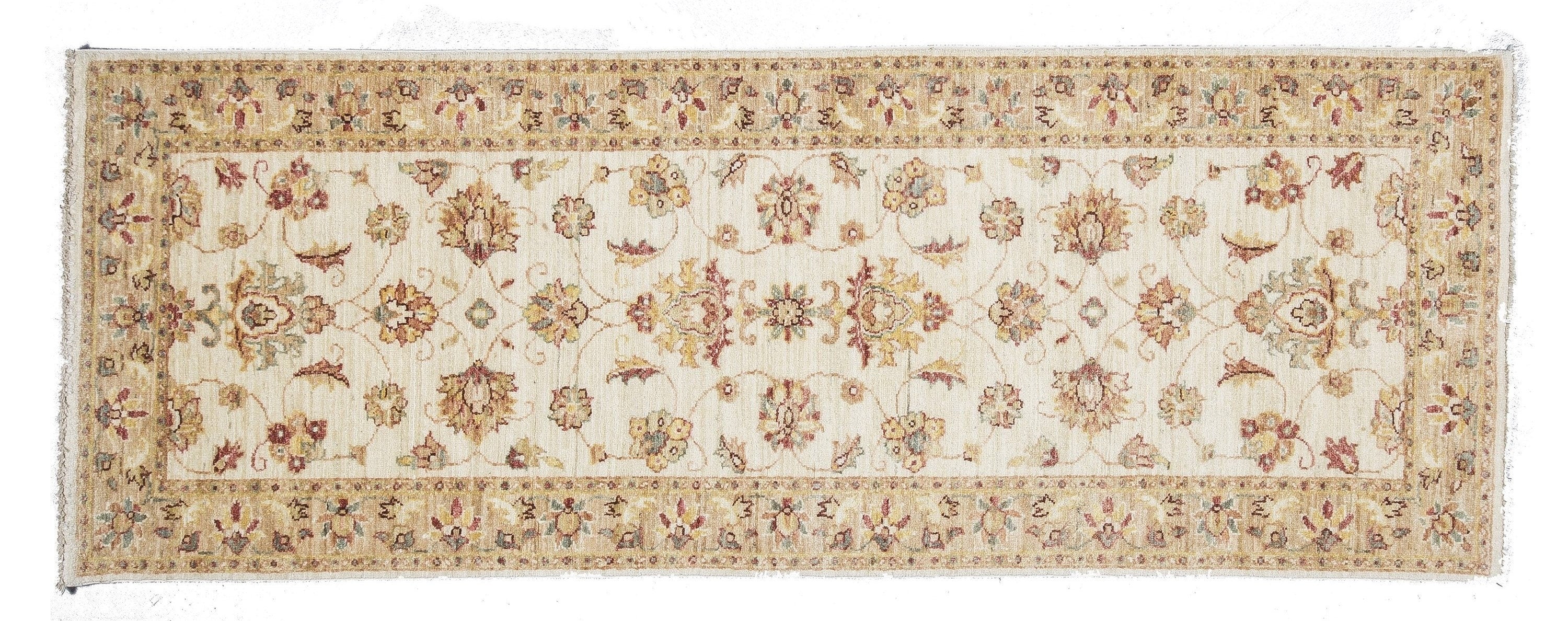 vintage Oushak Wool Runner Rug — back view