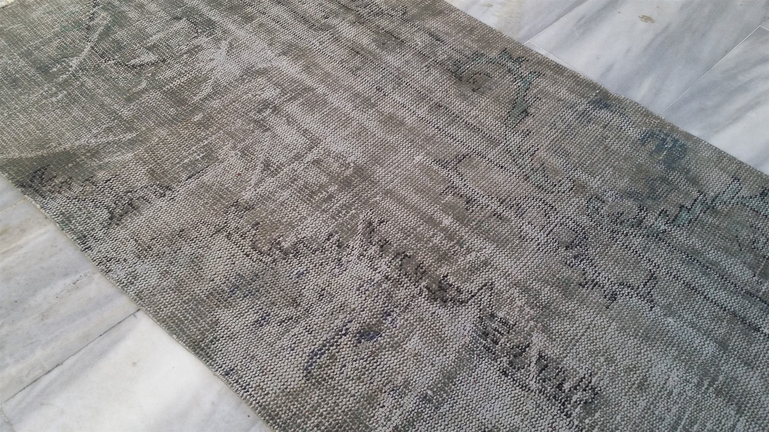 vintage Anatolian Wool Runner Rug — pattern close-up