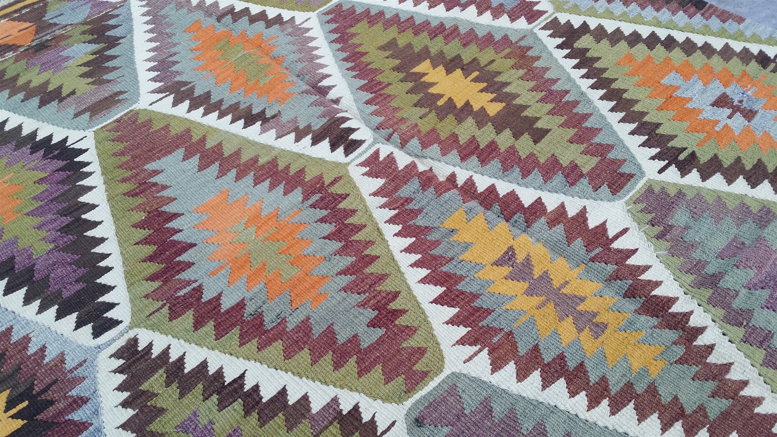 antique Anatolian Wool Runner Rug — in setting