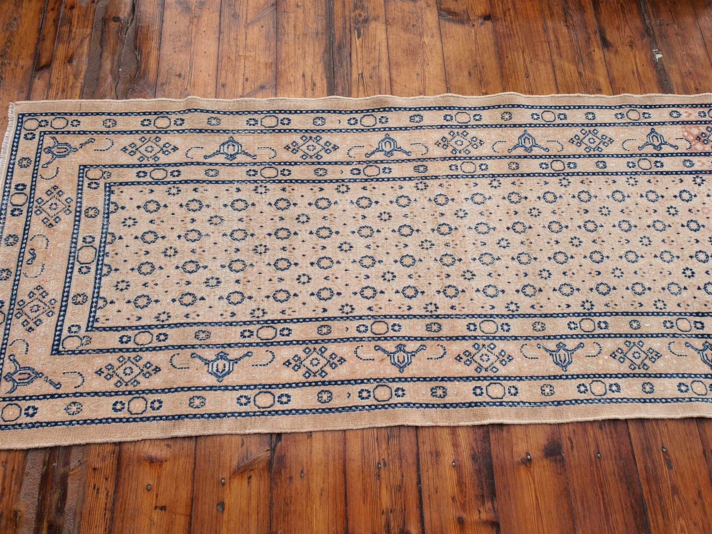 vintage Oushak Wool Area Rug — in setting
