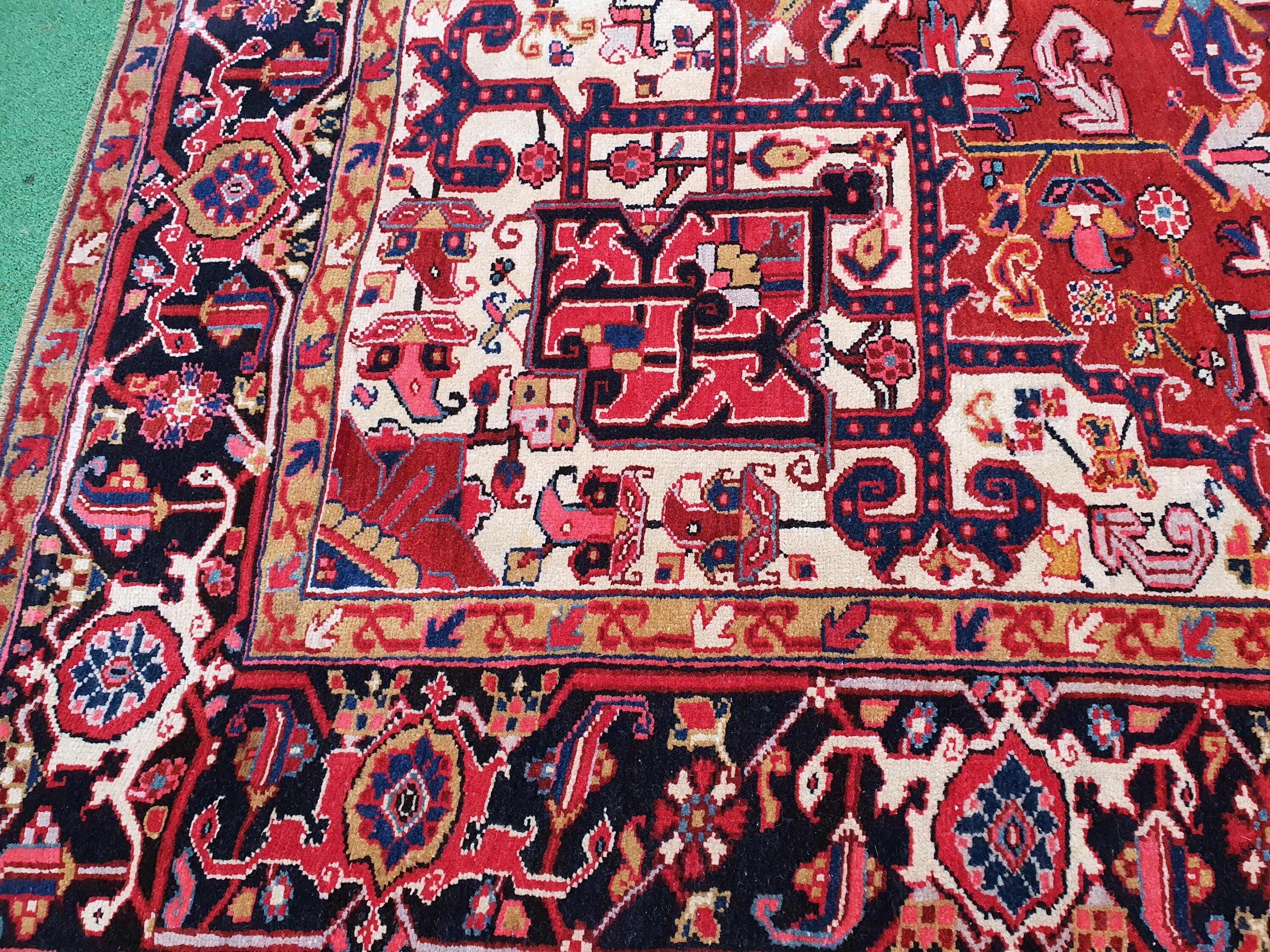 antique Anatolian Wool Large Area Rug — in setting