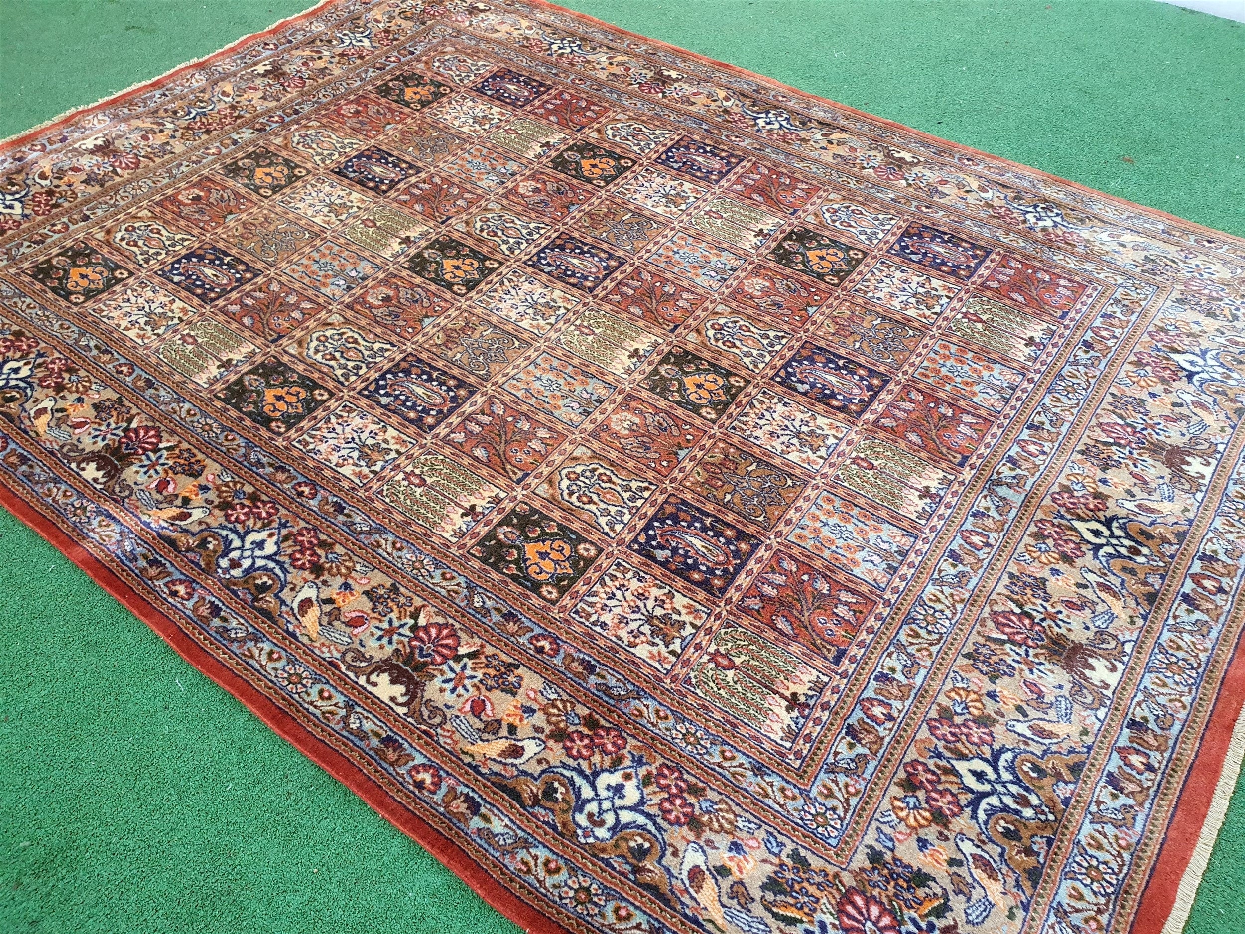 vintage Anatolian Wool Area Rug — back view