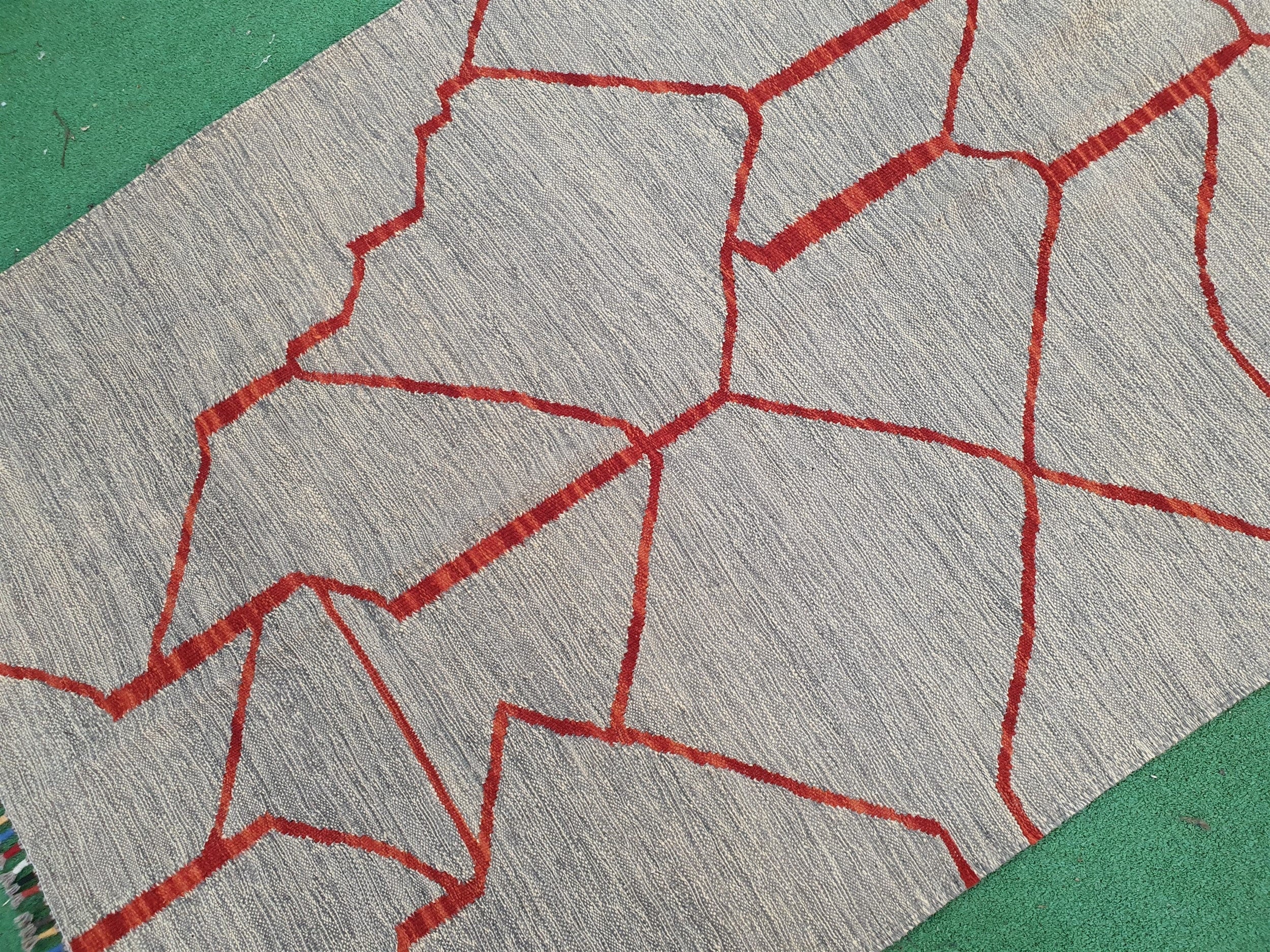 vintage Anatolian Wool Small Rug — in setting