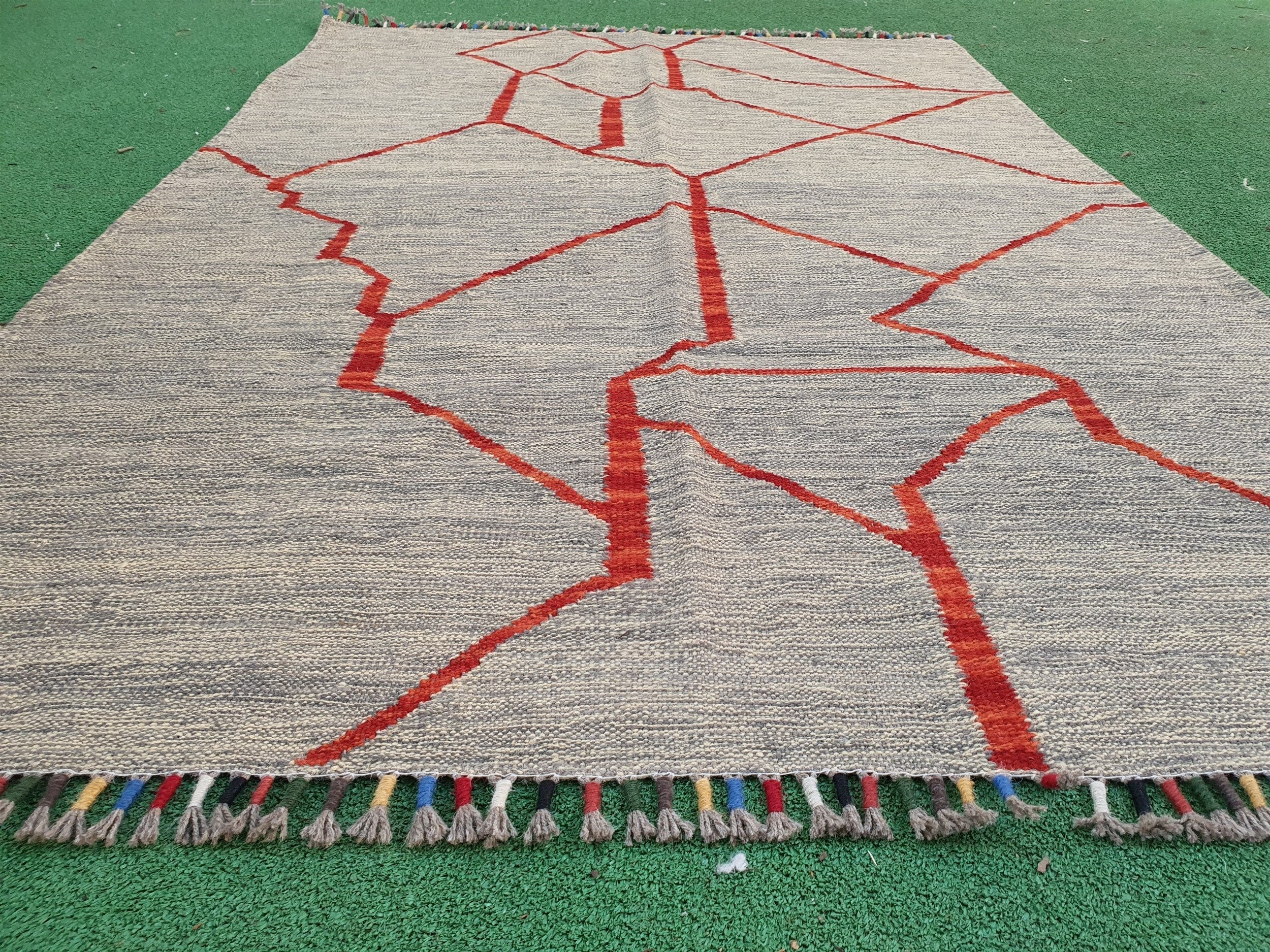 vintage Anatolian Wool Small Rug — detail texture
