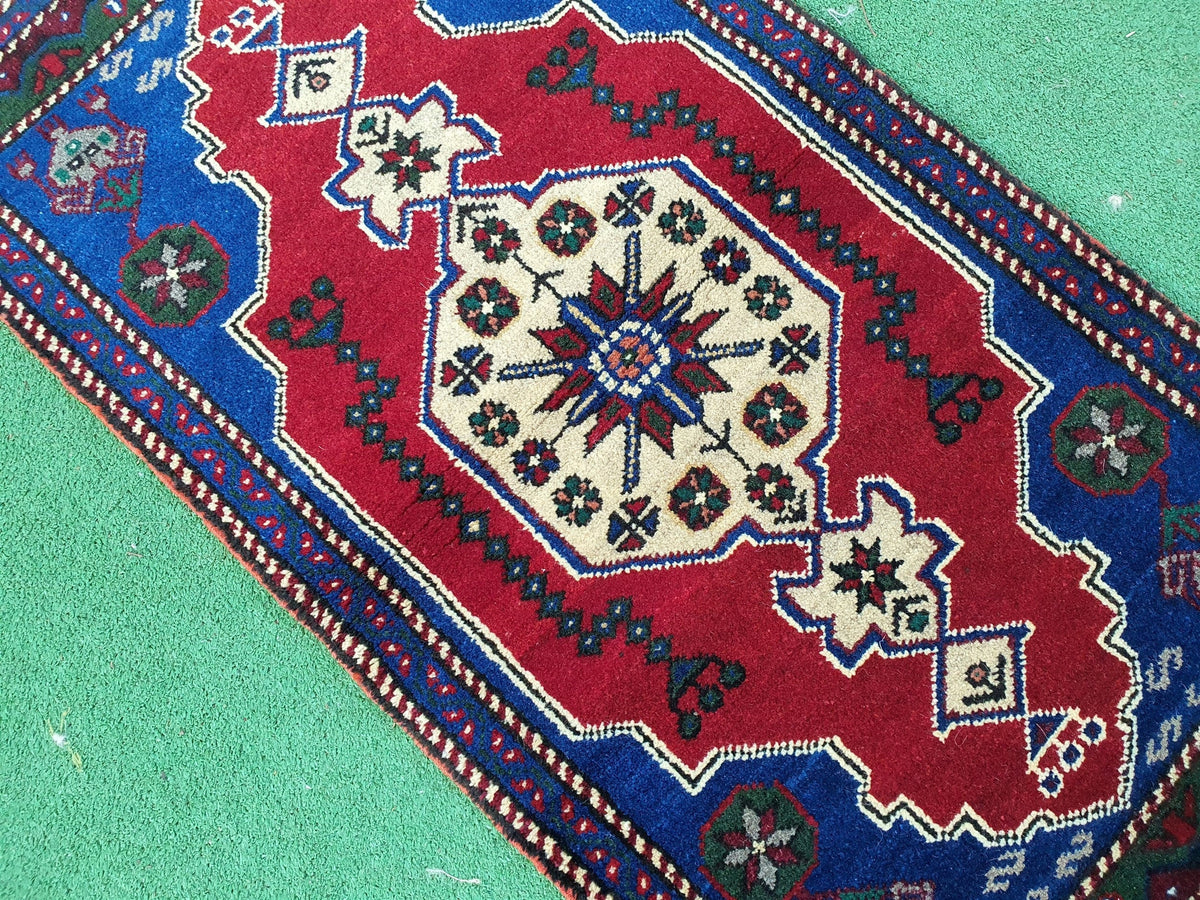 antique Anatolian Runner Rug — detail texture