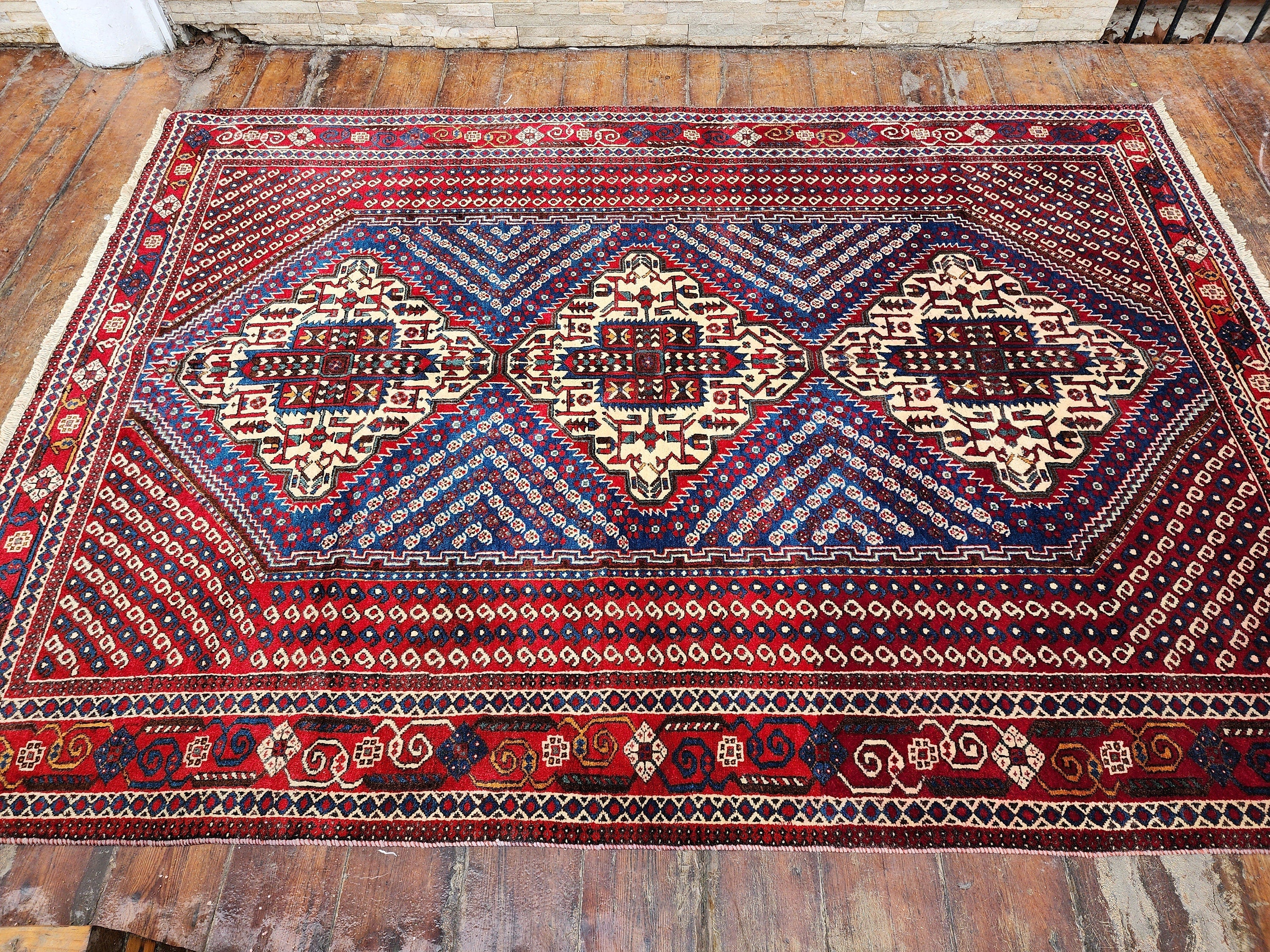 vintage Anatolian Wool Area Rug — in setting
