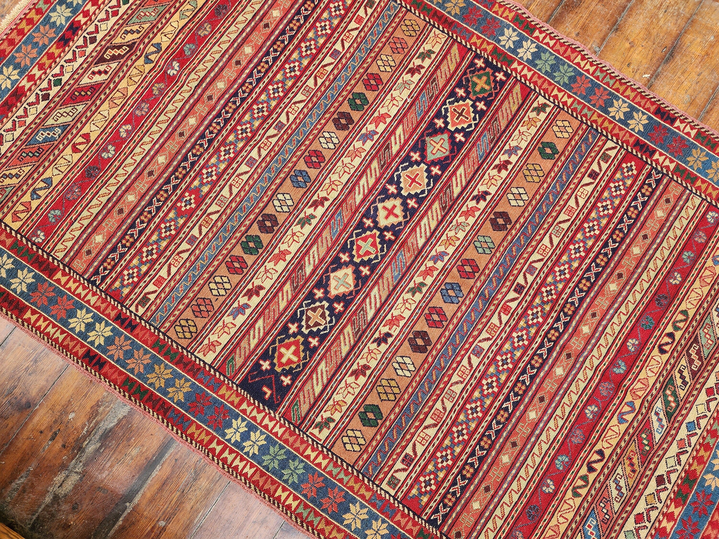 vintage Soumak Wool Runner Rug — in setting