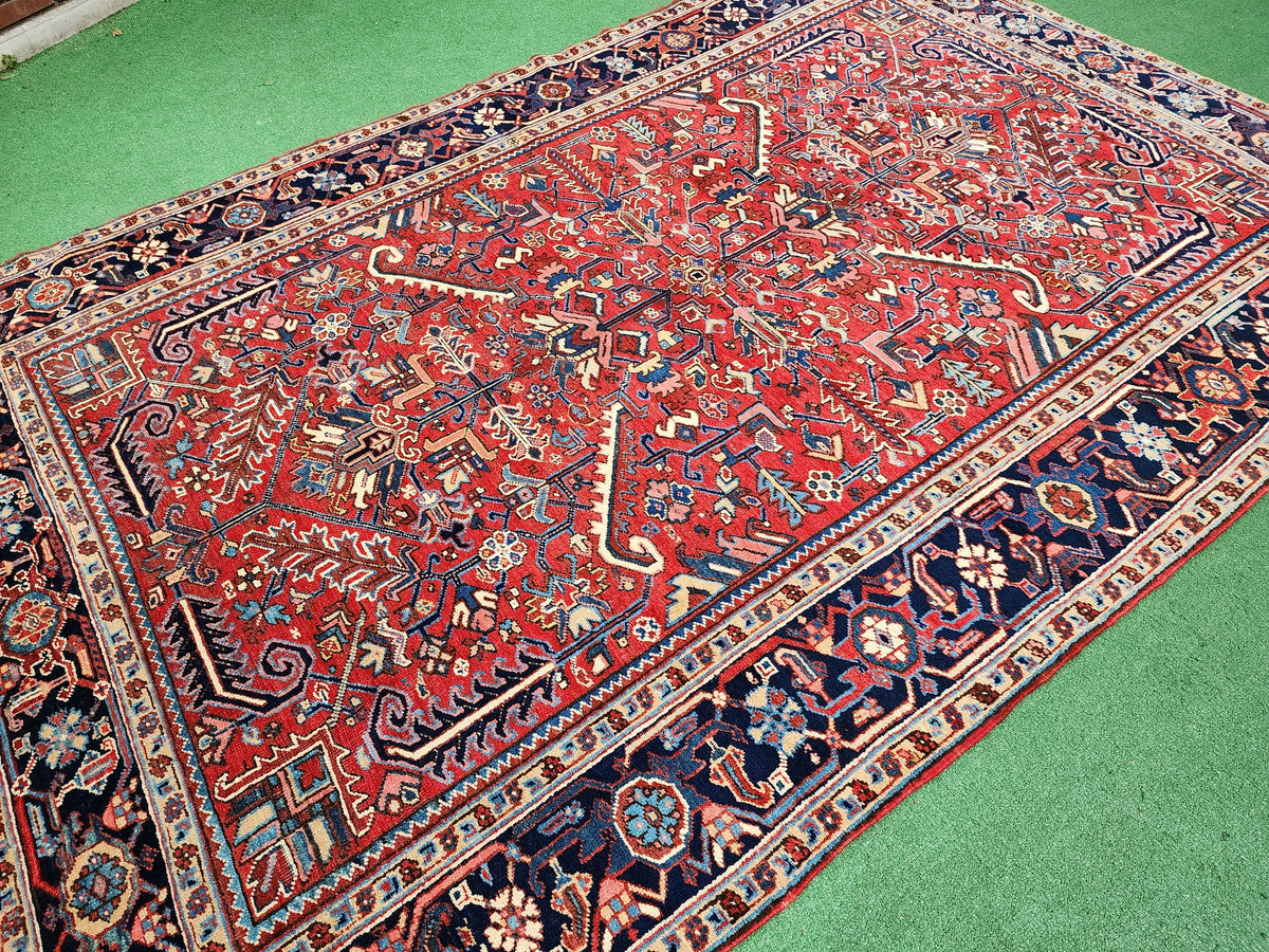 vintage Persian Wool Large Area Rug — detail texture