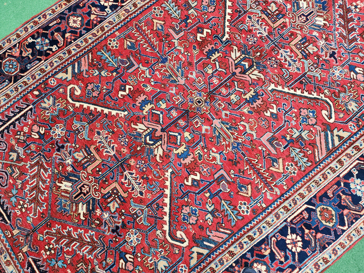 vintage Persian Wool Large Area Rug — pattern close-up