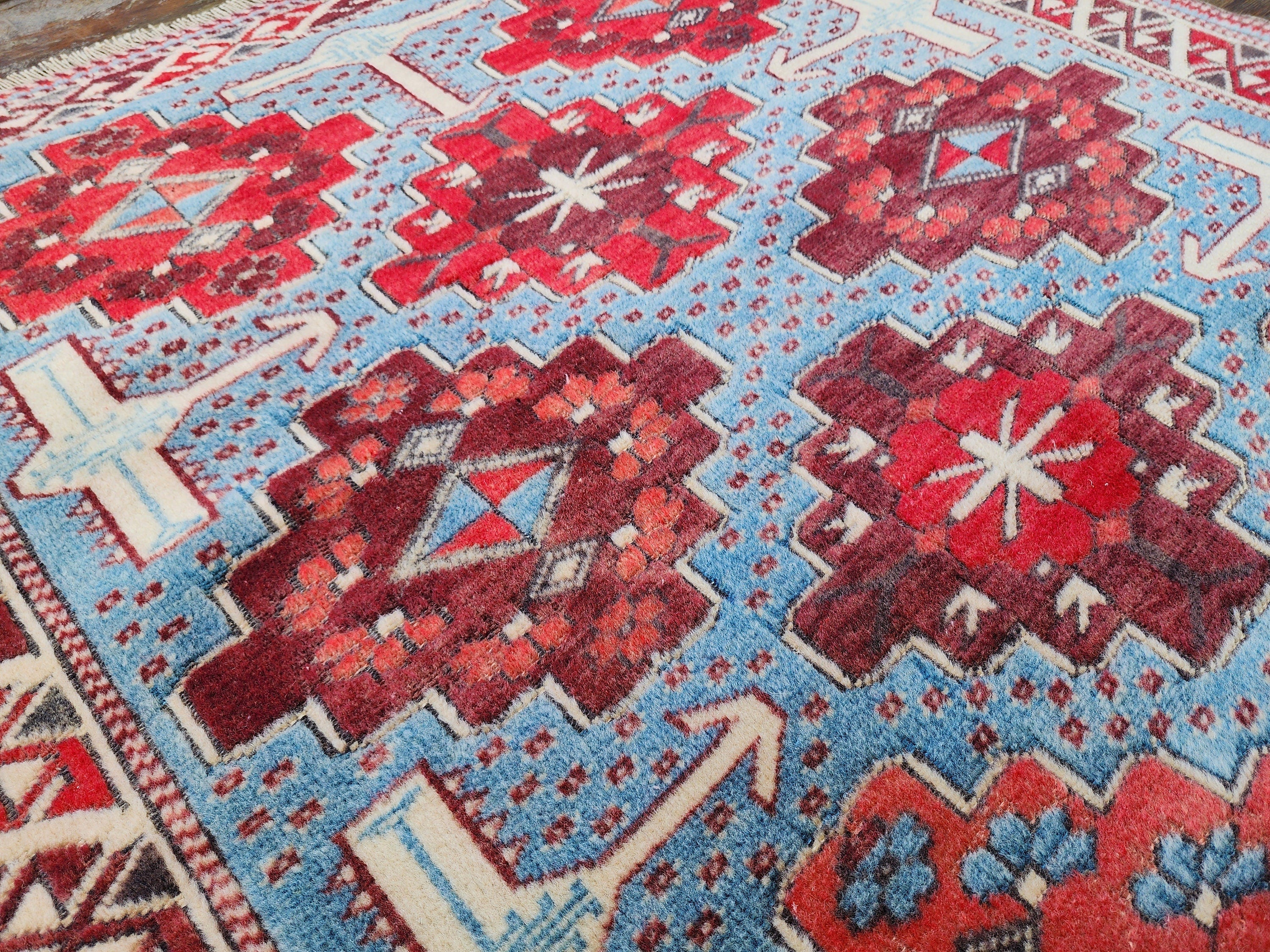vintage Anatolian Wool Small Rug — detail texture