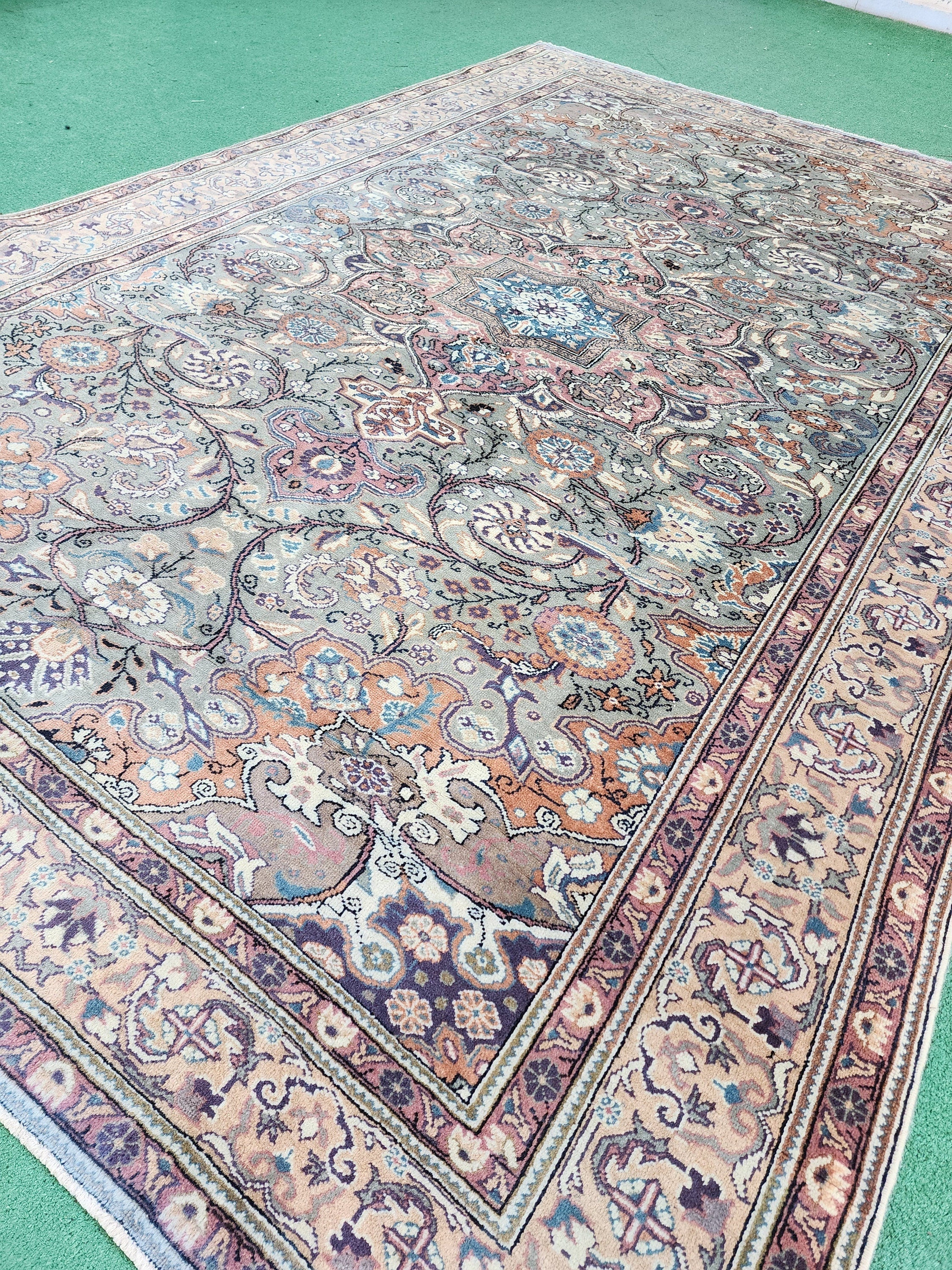 vintage Kayseri Wool Large Area Rug — back view