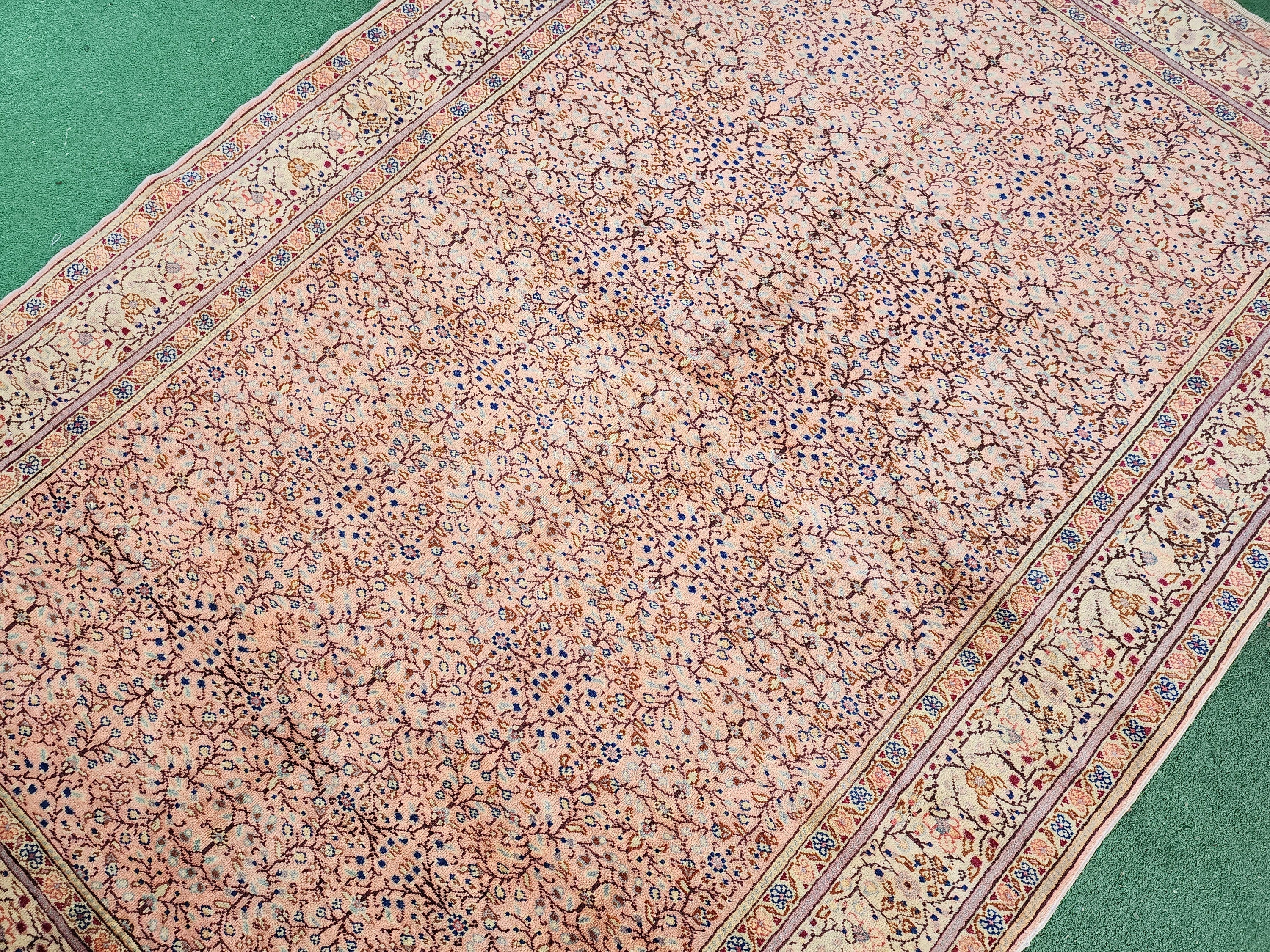 vintage Kayseri Wool Area Rug — in setting