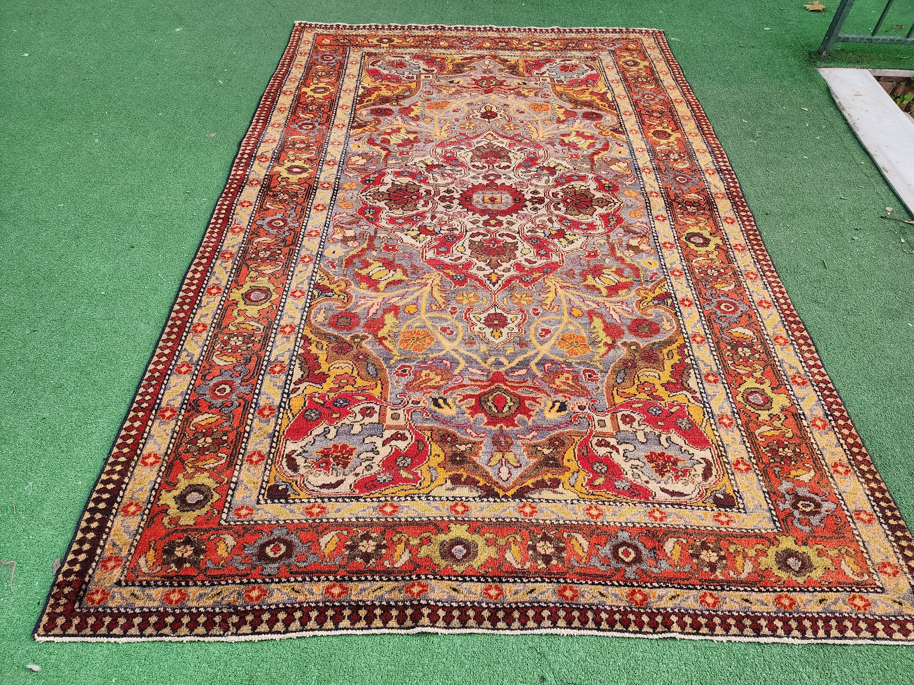 antique Anatolian Wool Runner Rug — detail texture