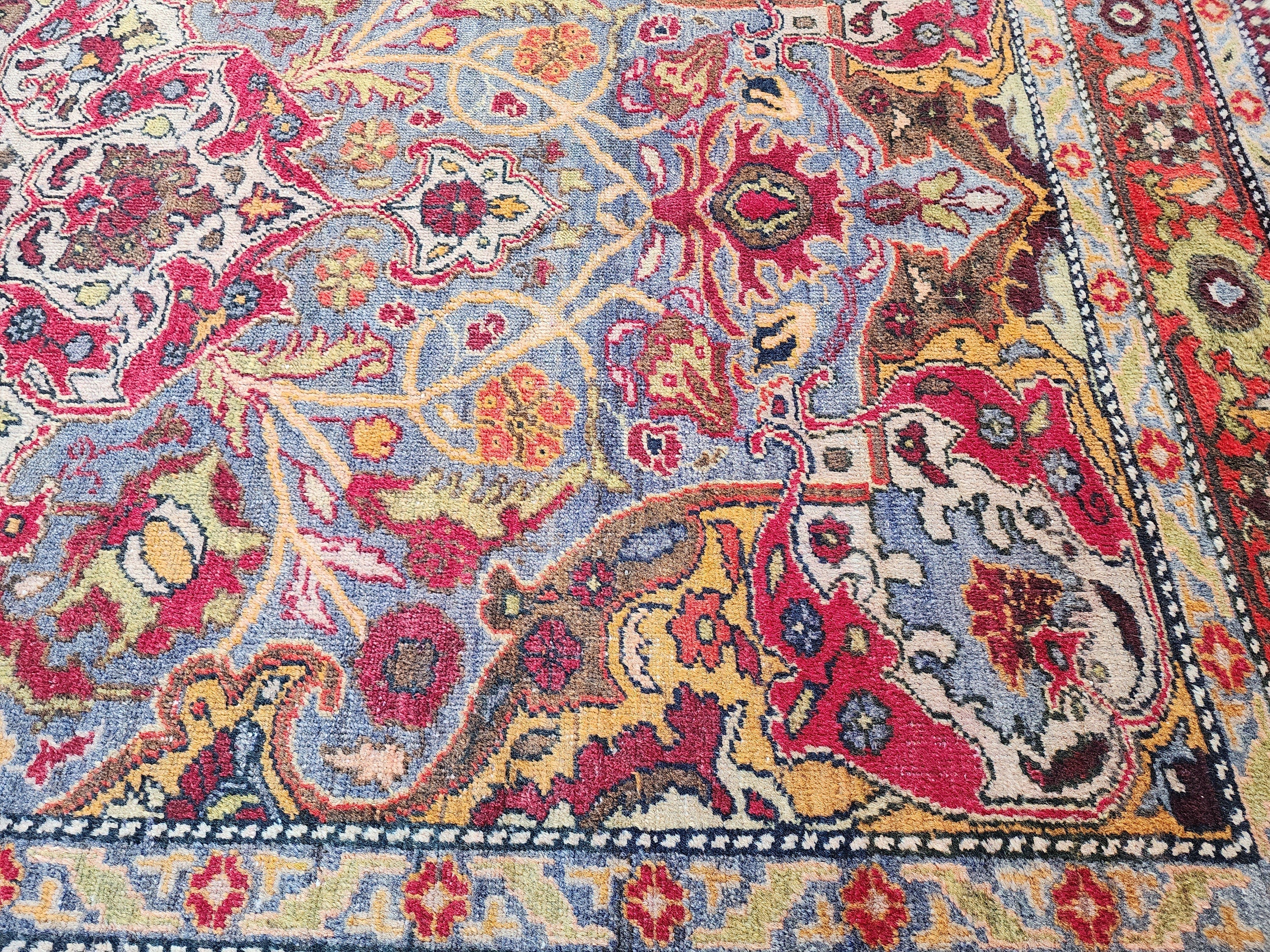antique Anatolian Wool Runner Rug — corner detail
