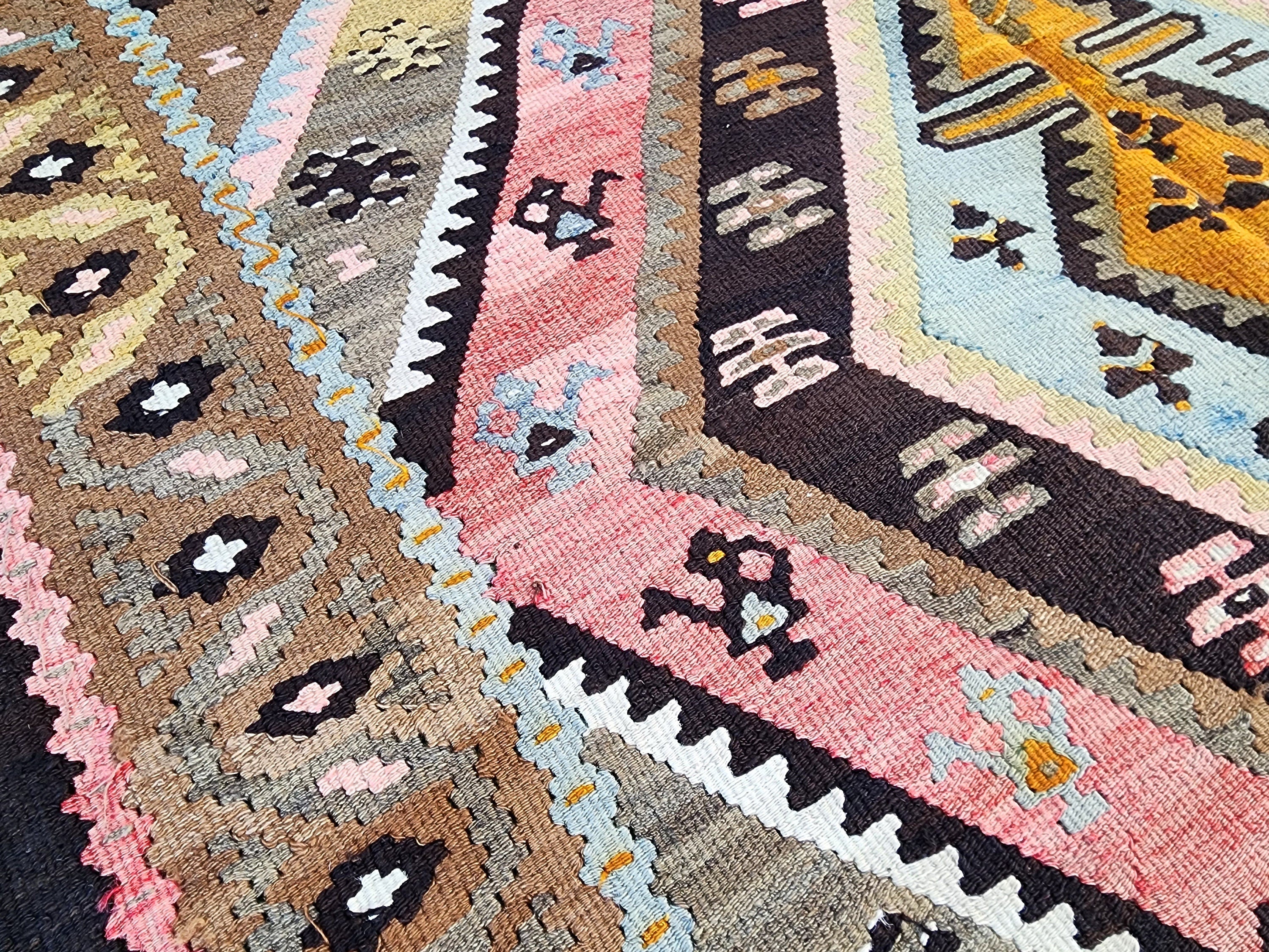 vintage Oushak Wool Area Rug — in setting