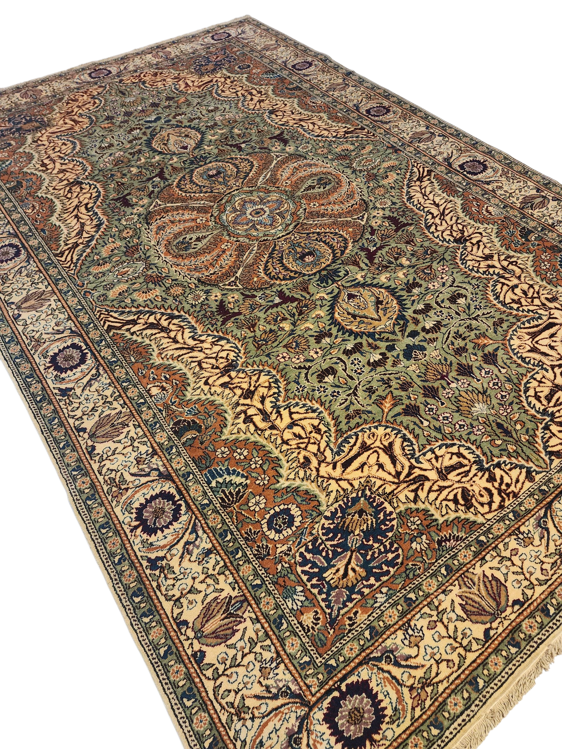 Vintage Kayseri Turkish Rug: Handmade Wool Oriental Rug (6'6'' x 9'10'')