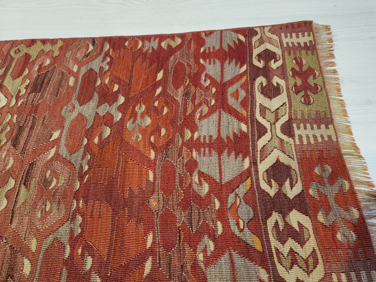 Aristoniki — Authentic Vintage Afyon Kilim Runner – Handwoven Wool Tribal Anatolian Flatweave (53cm x 170cm)