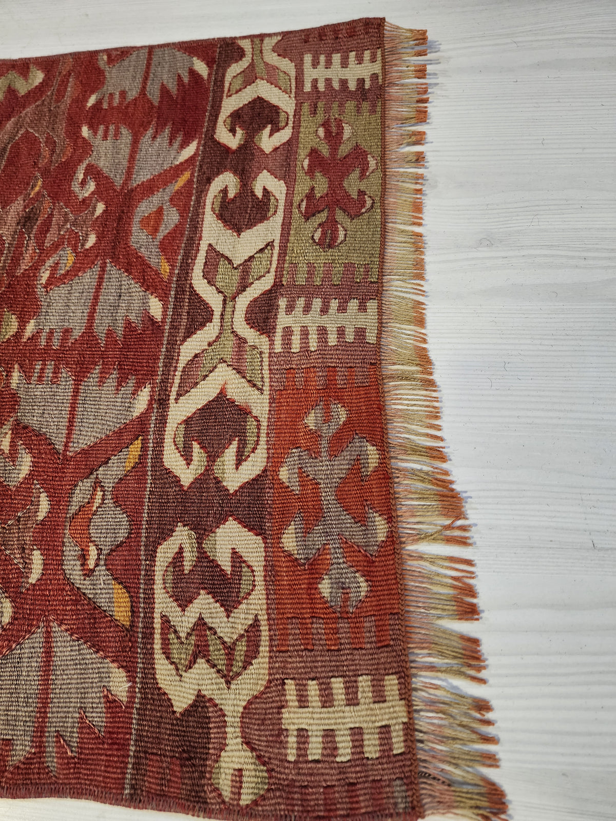 Aristoniki — Authentic Vintage Afyon Kilim Runner – Handwoven Wool Tribal Anatolian Flatweave (53cm x 170cm)